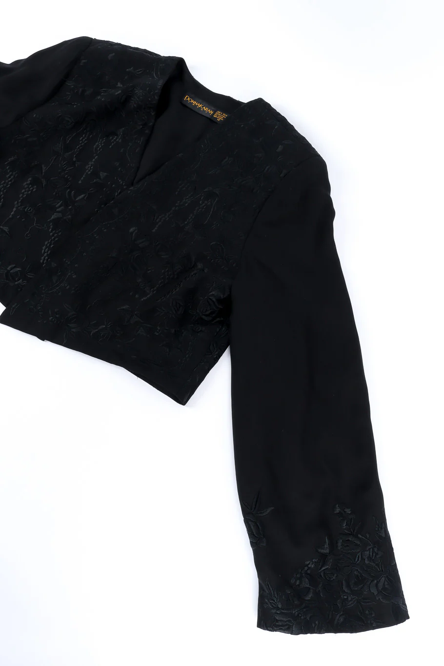 Silk Embroidered Floral Jacket and Skirt Set - Image 7
