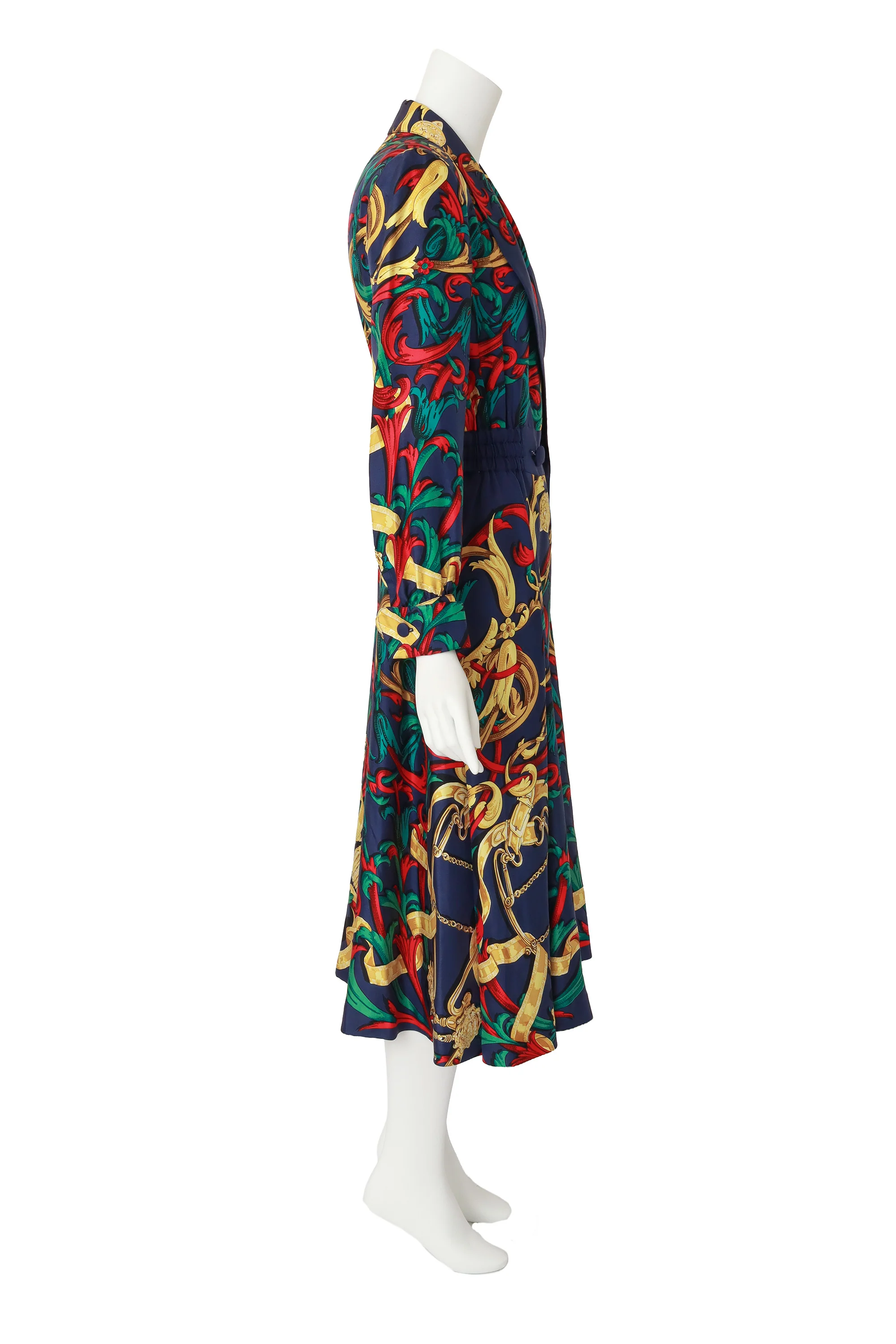 Silk Equestrian Print Shirtdress - Image 4