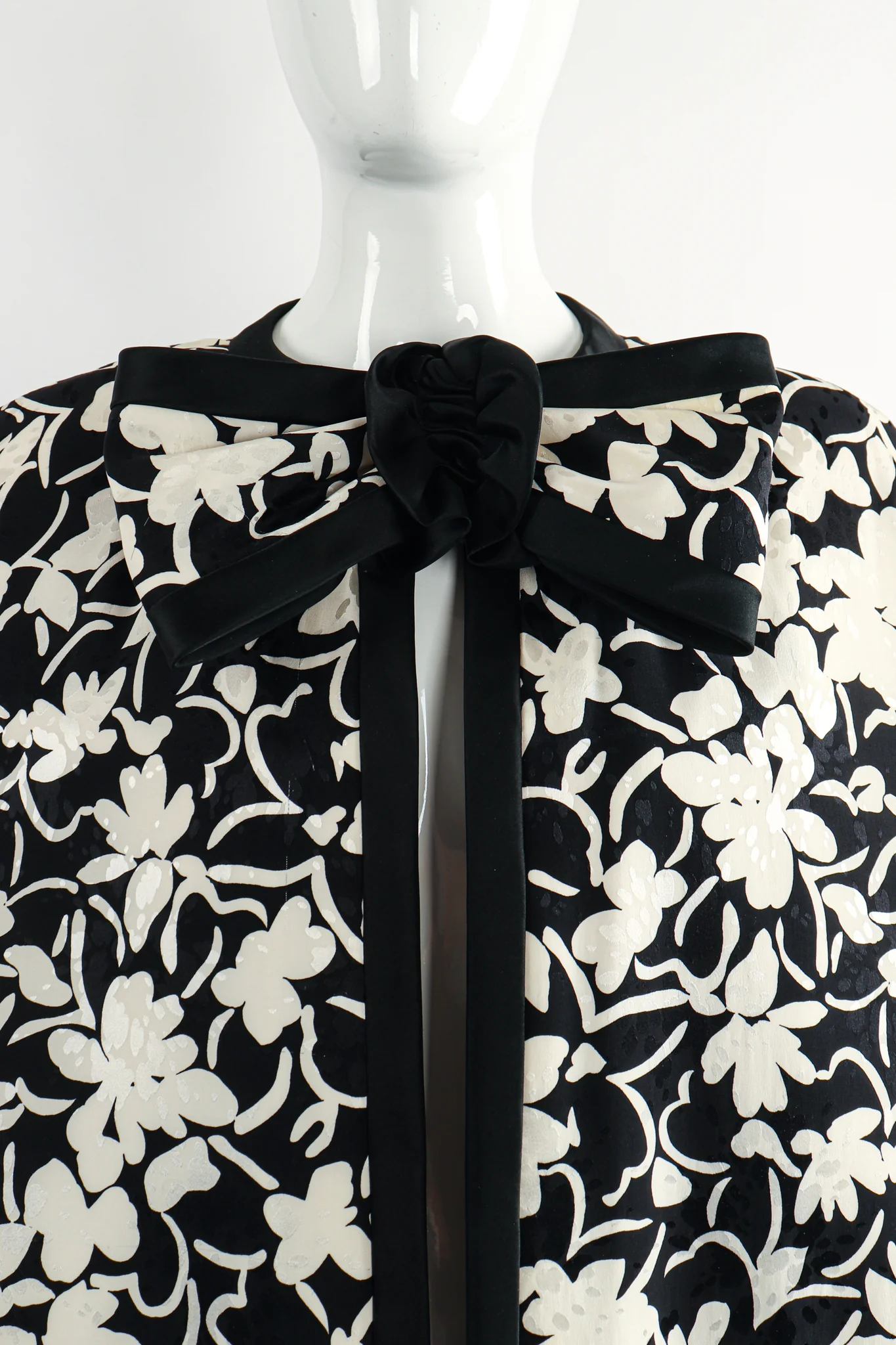 Silk Floral Bow Cape - Image 2