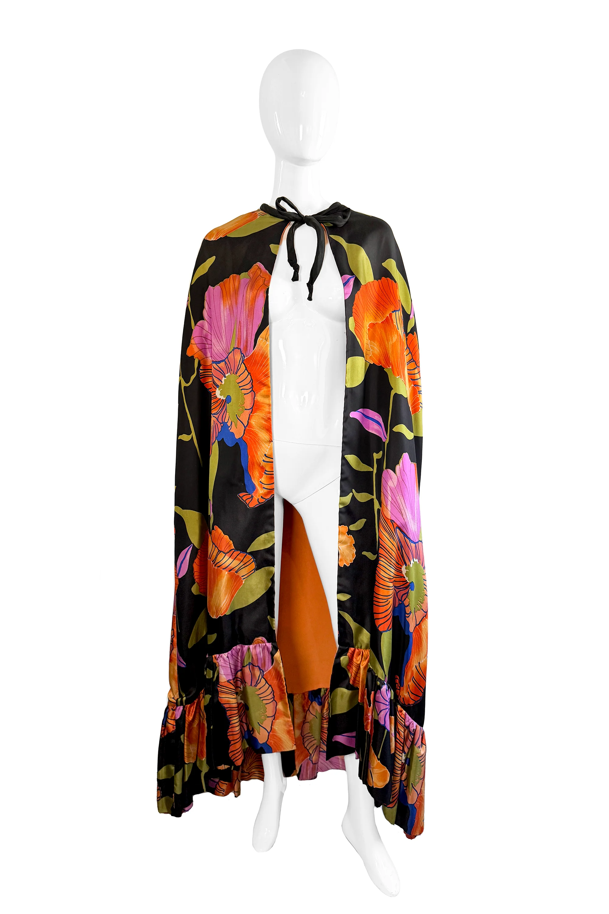 Silk Floral Cape