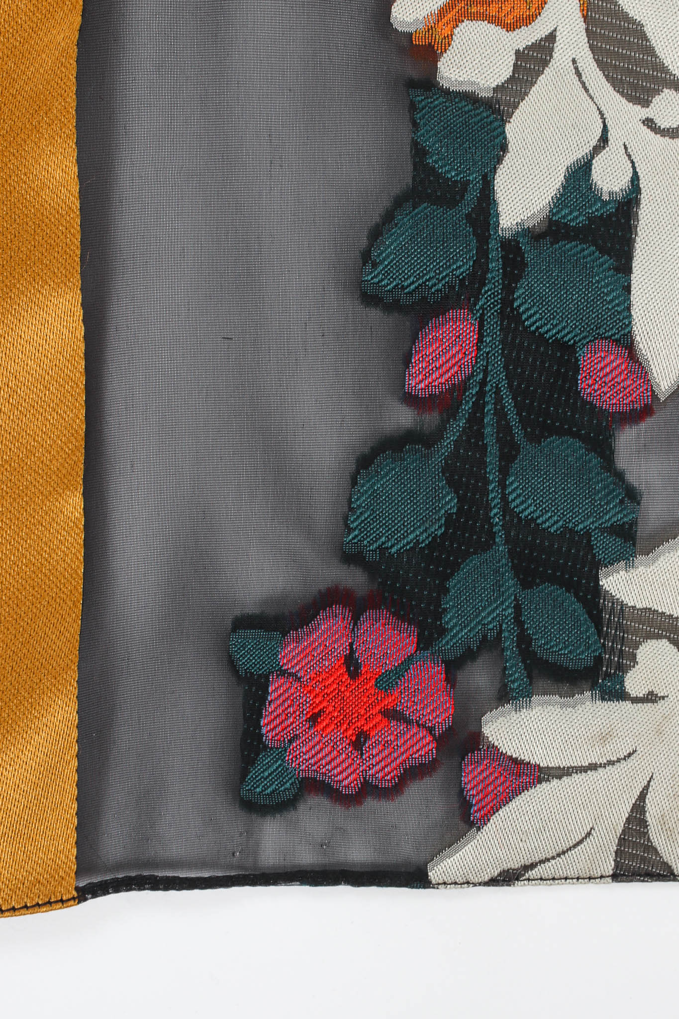 Silk Floral Stripe Panel Dress - Image 11