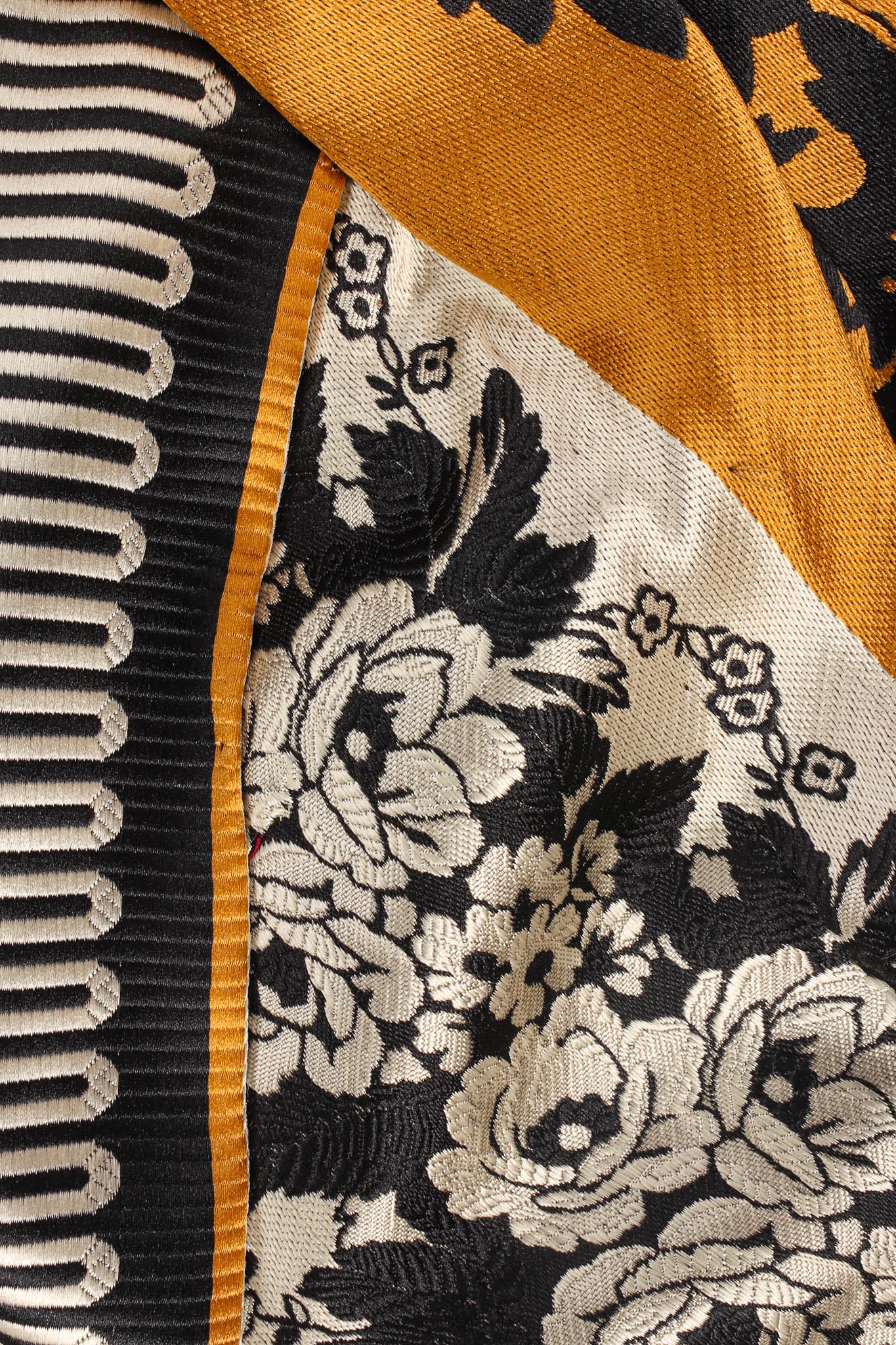 Silk Floral Stripe Panel Dress - Image 6