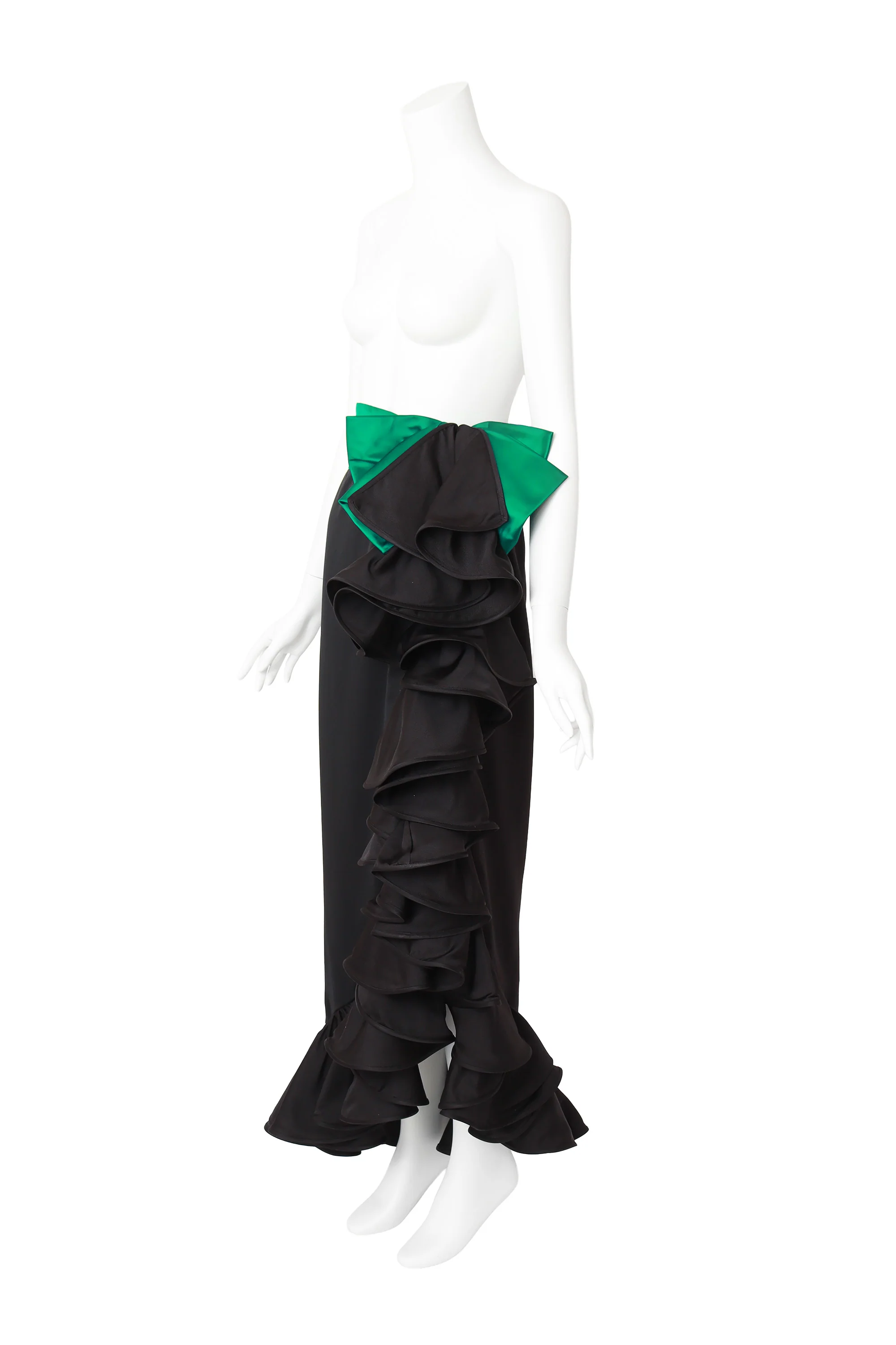 Silk Grosgrain Ruffle Skirt - Image 3