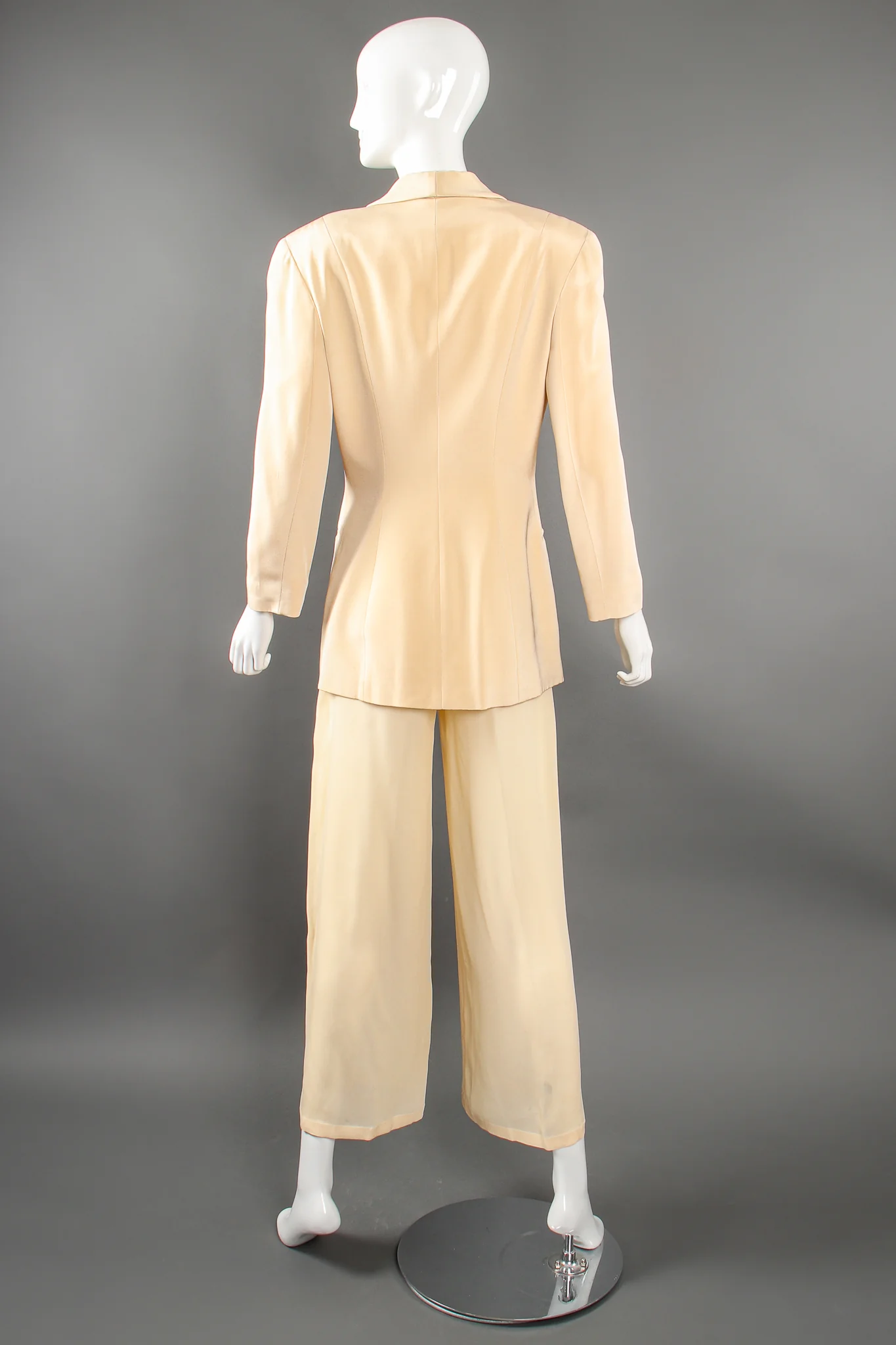 Silk Jacket & Chiffon Pant Suit Set - Image 7