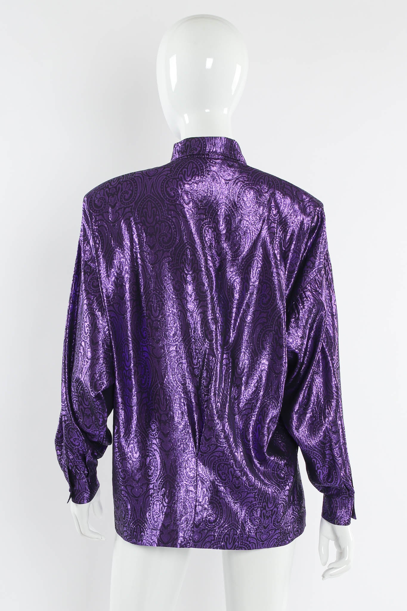 Silk Lamé Brocade Blouse - Image 3