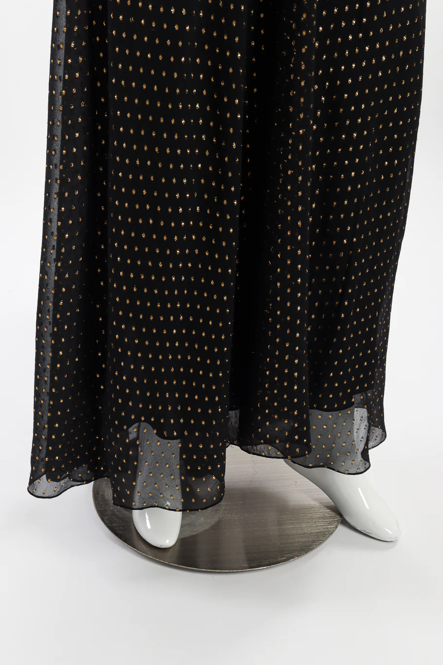 Silk Lamé Dot Halter Dress - Image 5