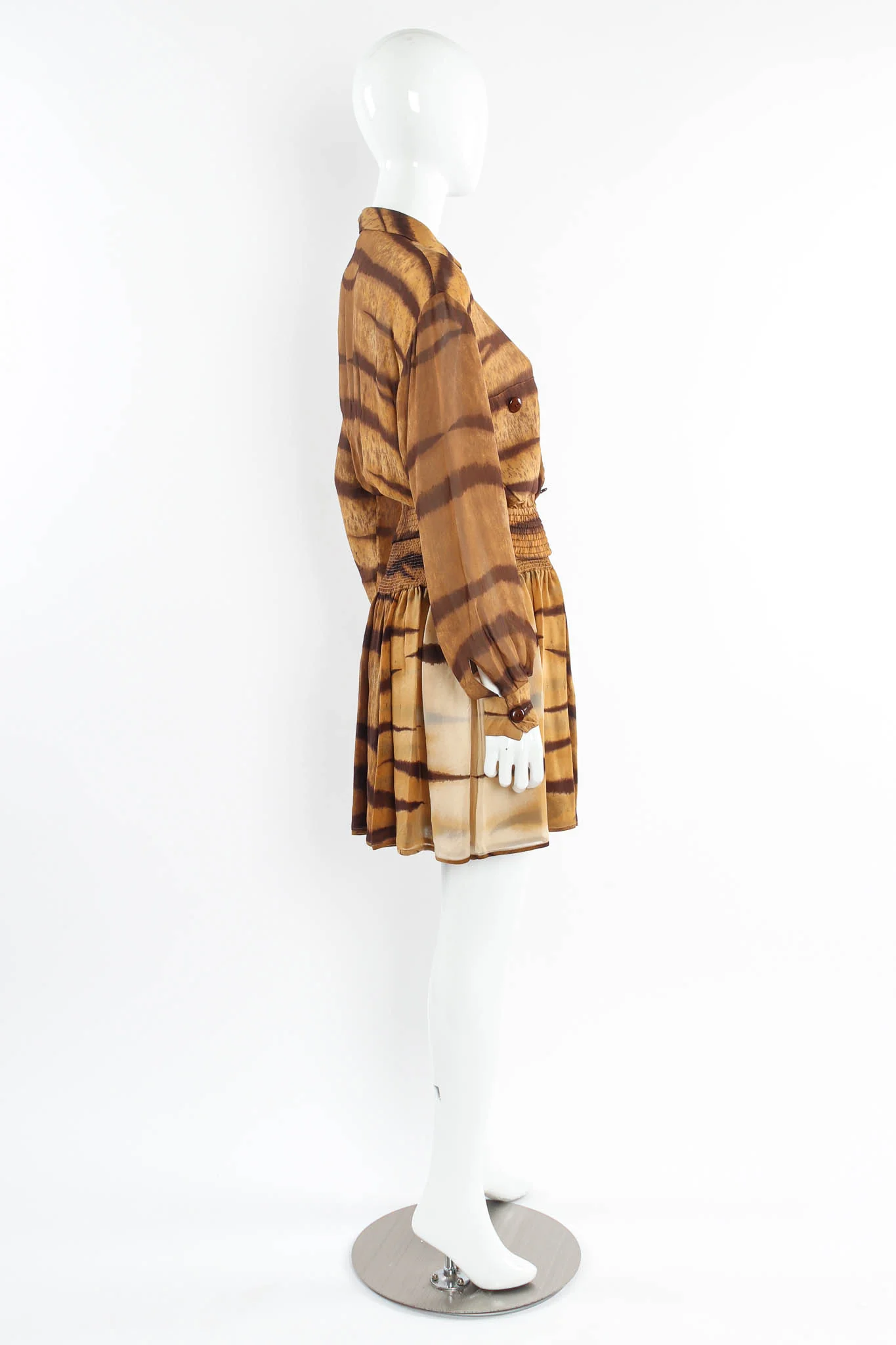 Silk Nyala Print Top & Skirt Set - Image 2