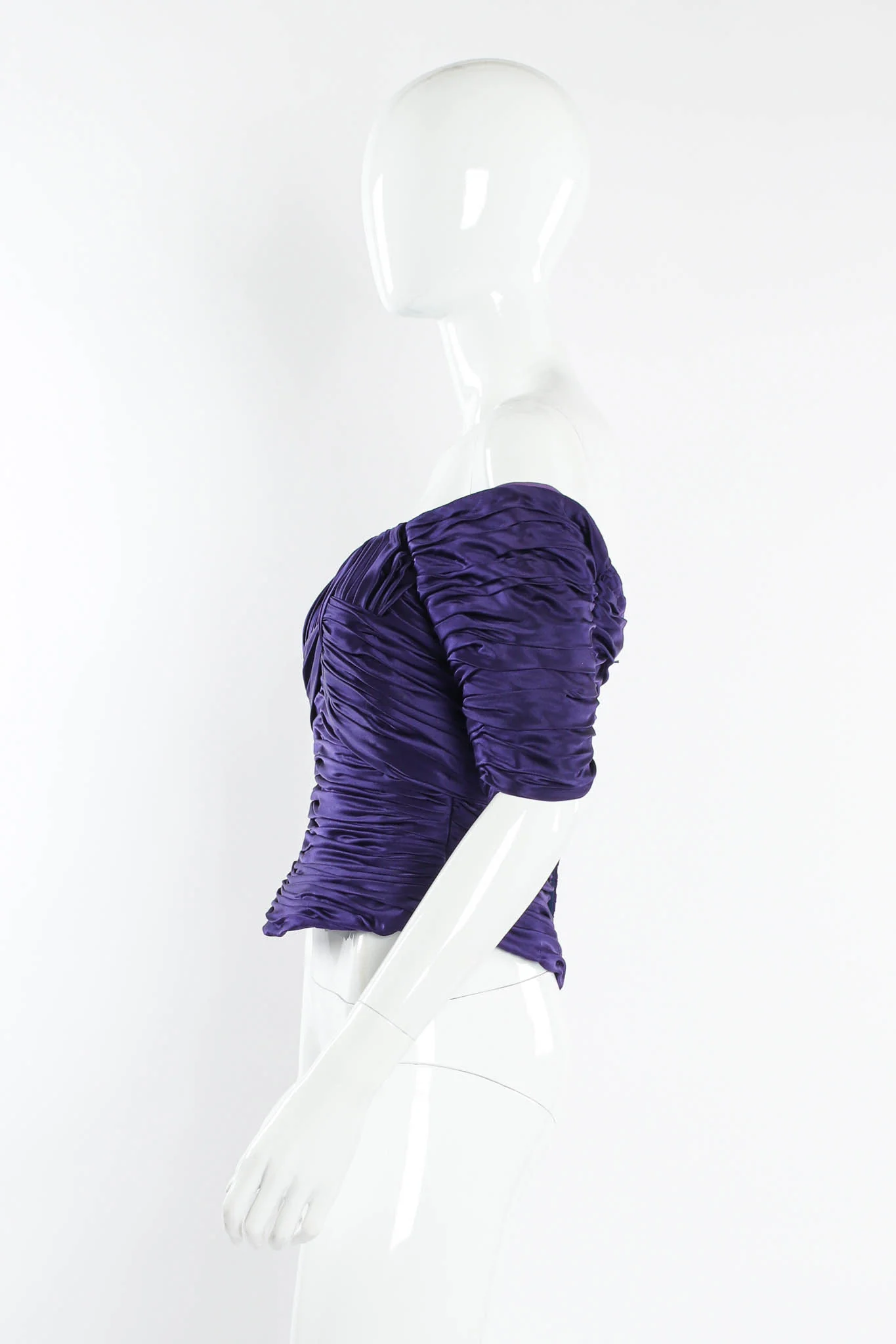 Silk Off-Shoulder Corset Top - Image 4
