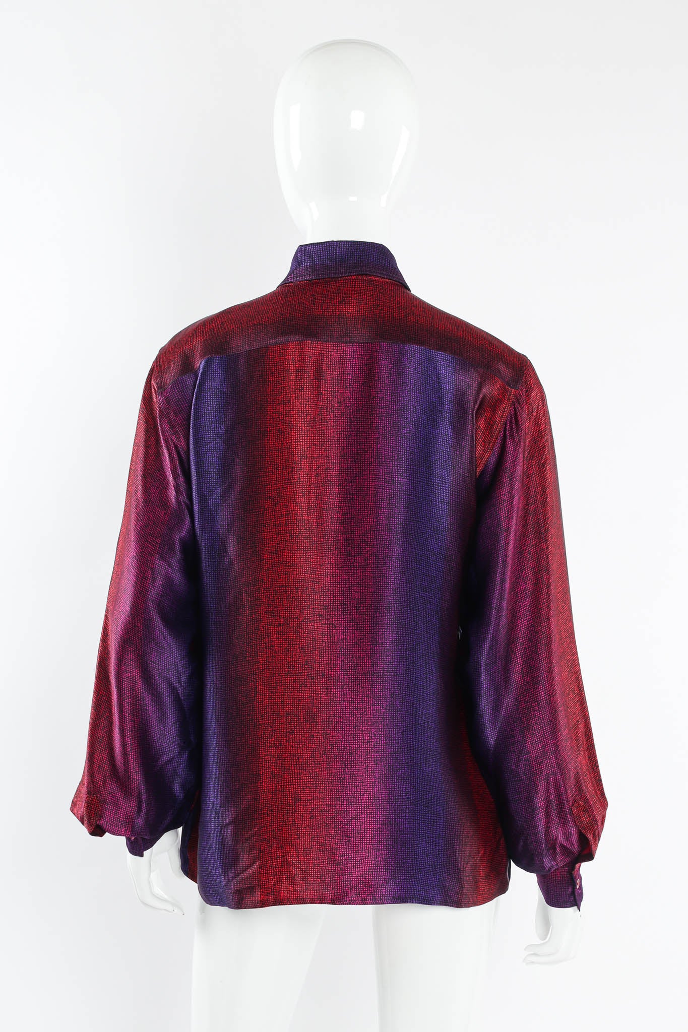 Silk Ombré Crosshatch Blouse - Image 3