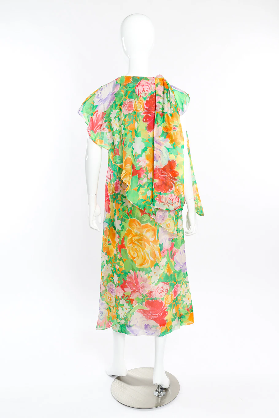 Silk Organza Floral Dress - Image 4