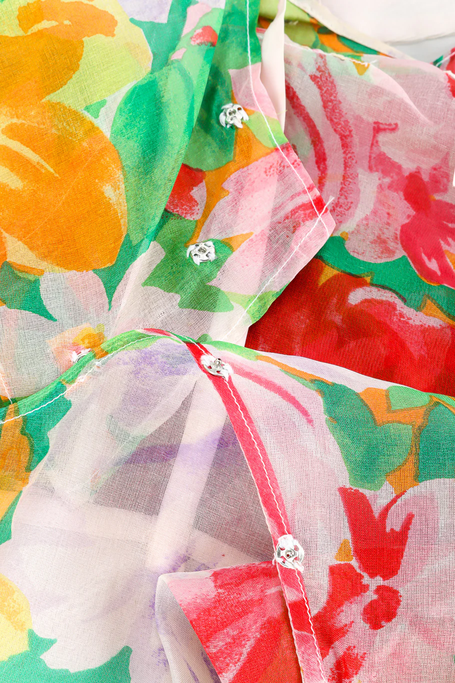 Silk Organza Floral Dress - Image 6