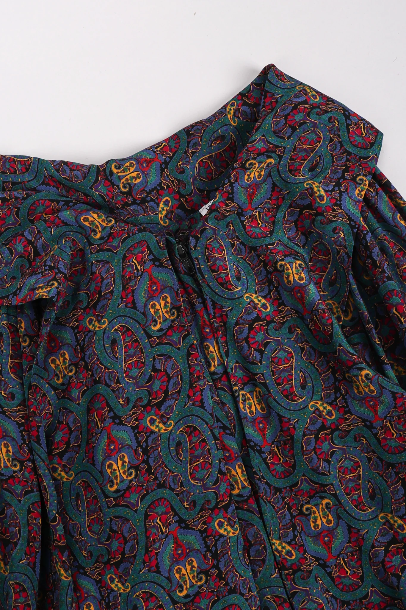 Silk Paisley Print Blouse & Skirt Set - Image 26