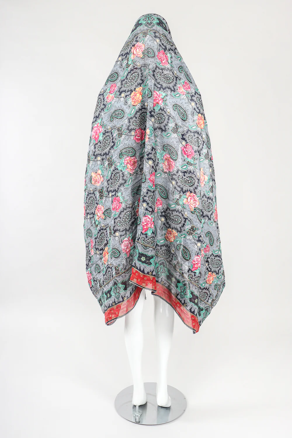 Silk Paisley Tassel Scarf Wrap - Image 6