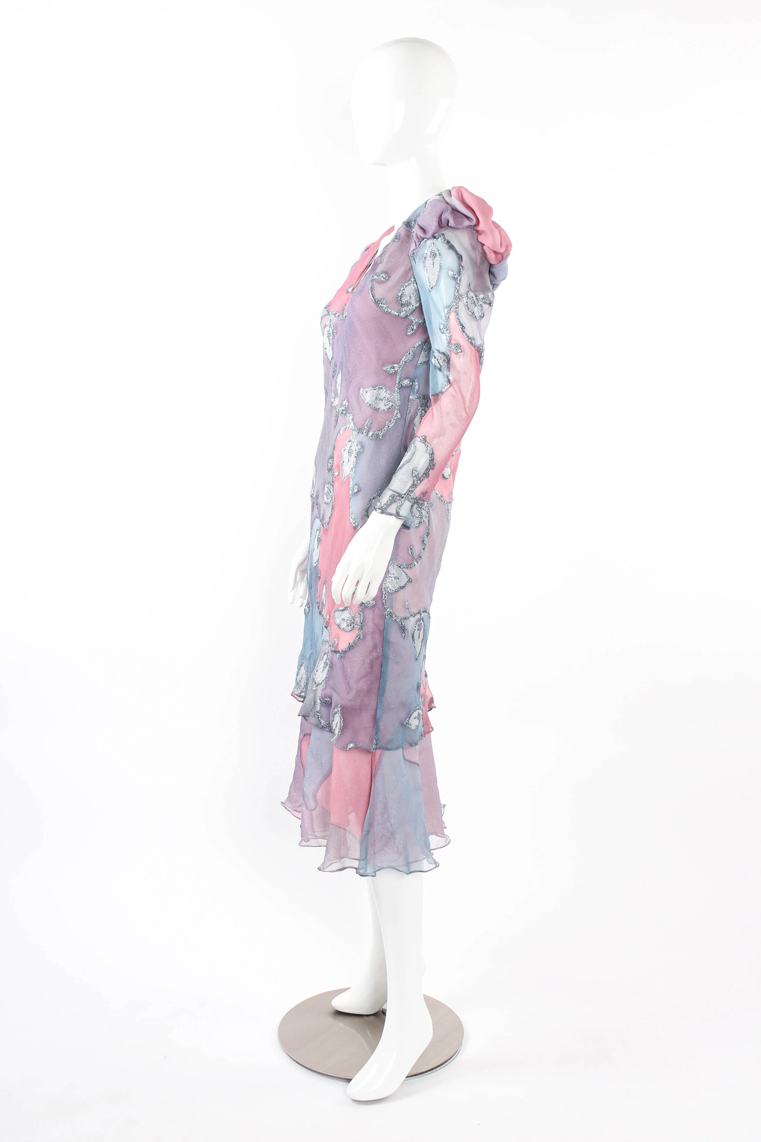 Foliage Watercolor Dress - Image 4