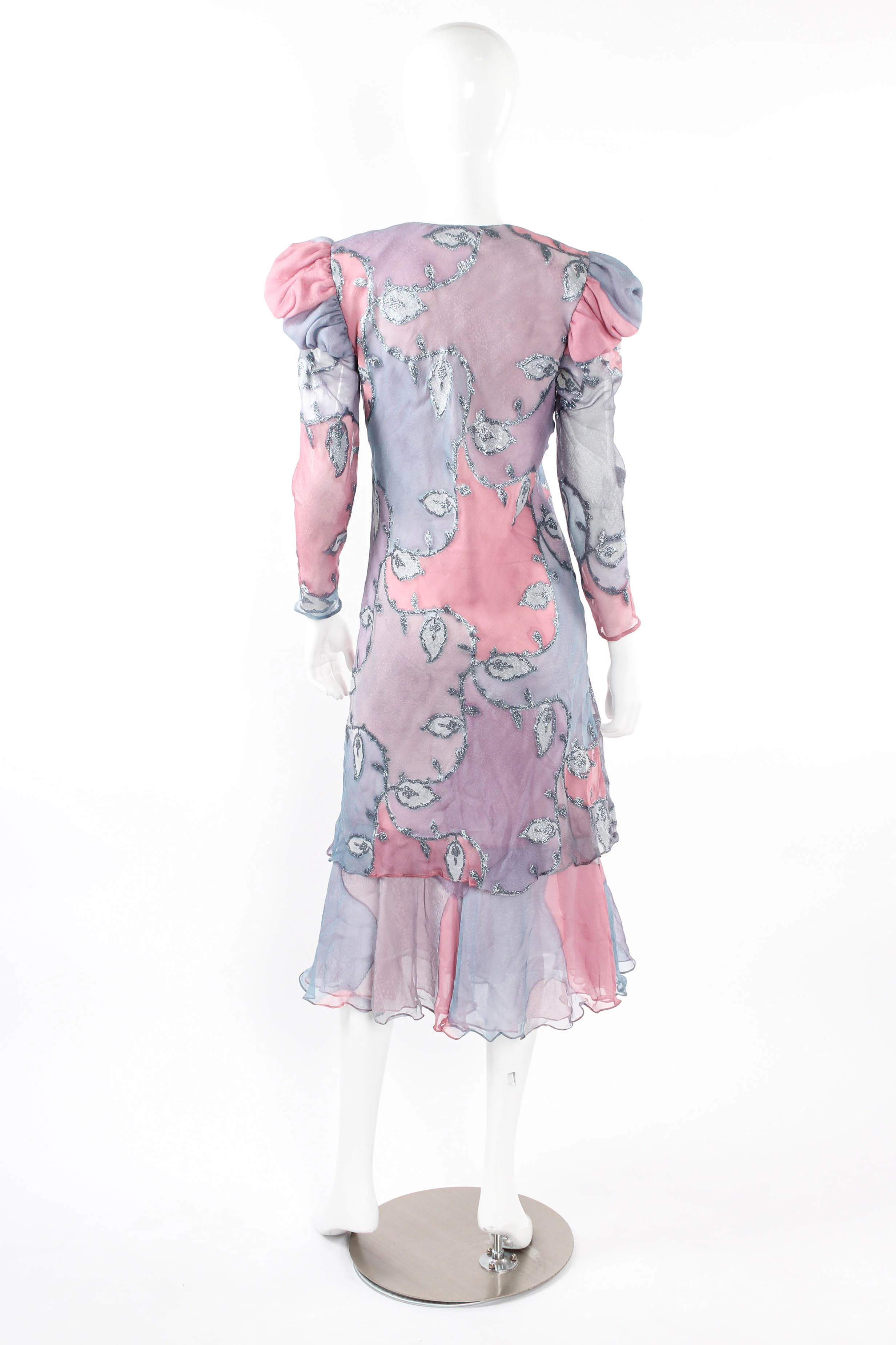 Foliage Watercolor Dress - Image 5