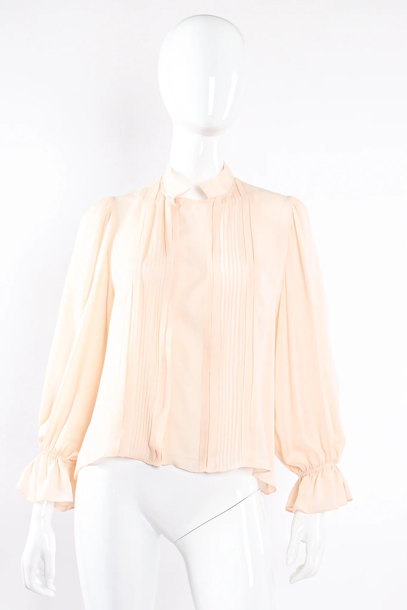 Silk Pintuck Blouse - Image 5
