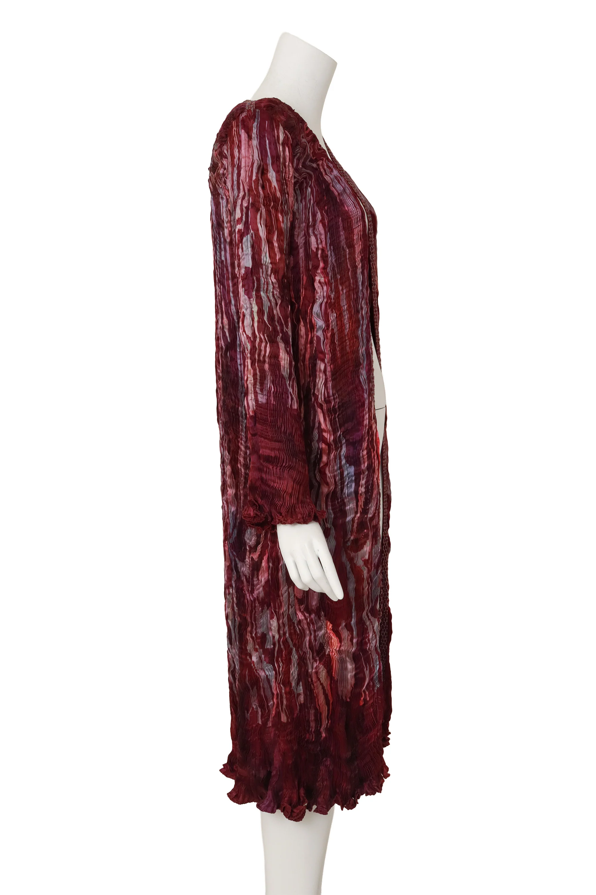 Silk Plissé Duster Jacket - Image 3