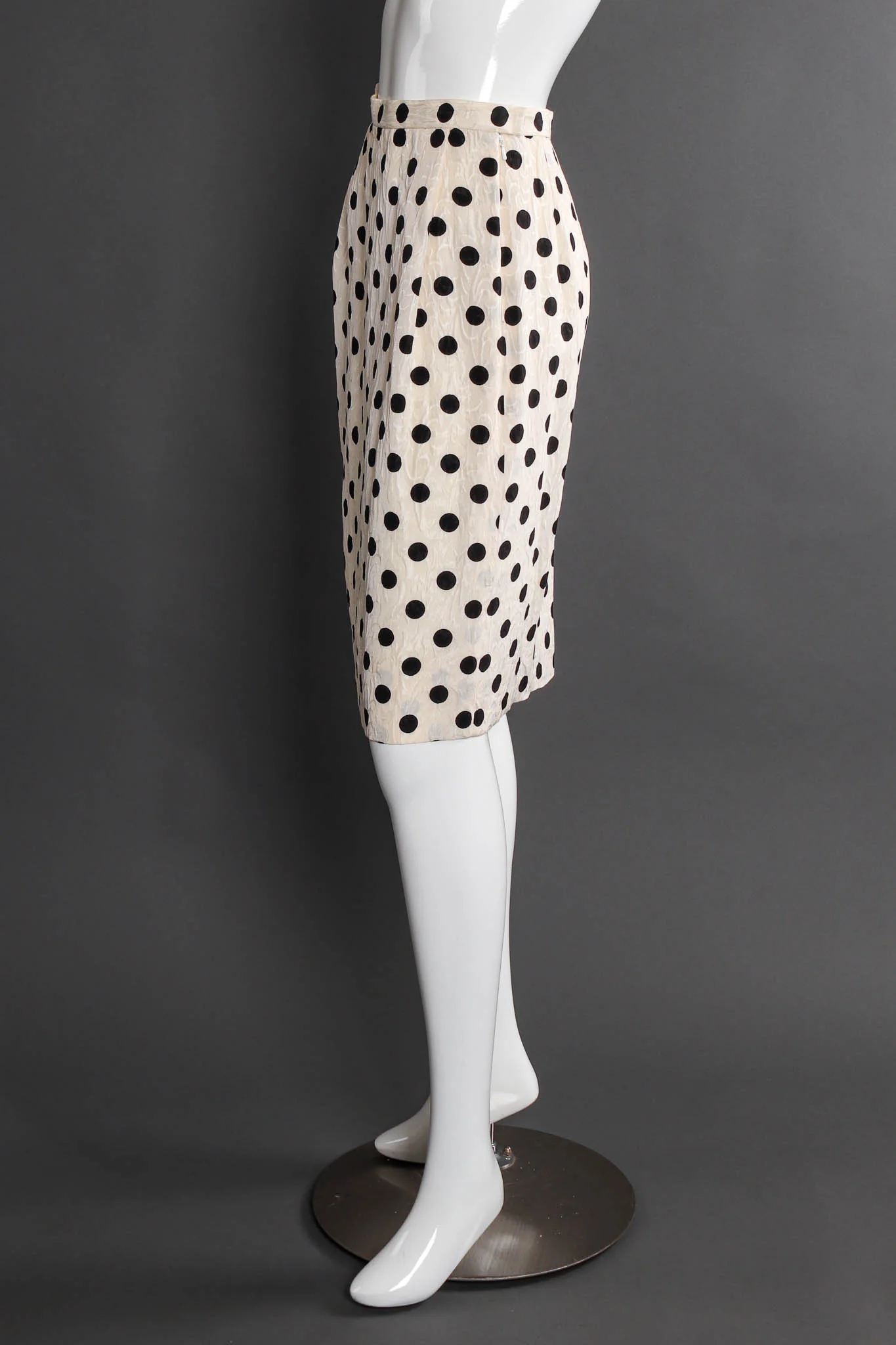 Silk Polka Dot Jacket & Skirt Set - Image 10