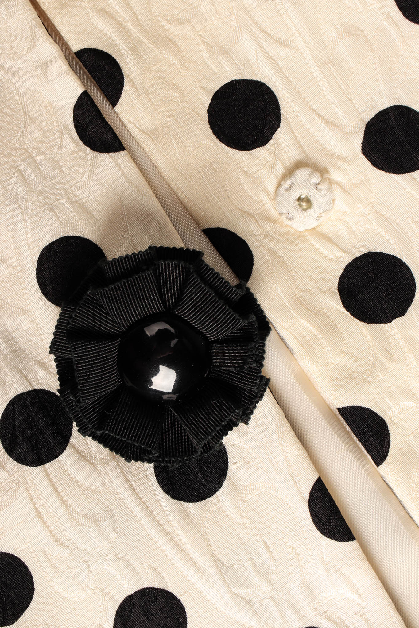 Silk Polka Dot Jacket & Skirt Set - Image 13