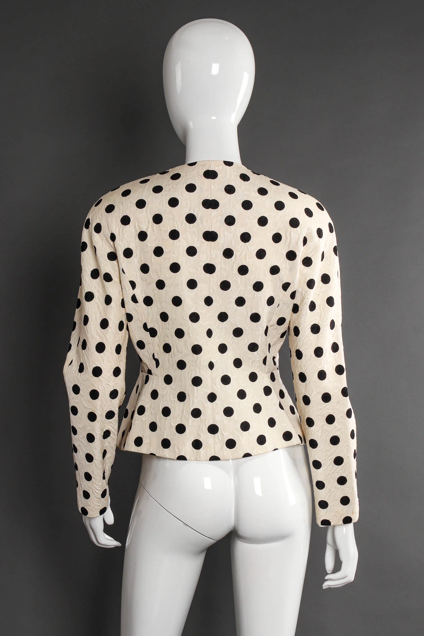 Silk Polka Dot Jacket & Skirt Set - Image 7