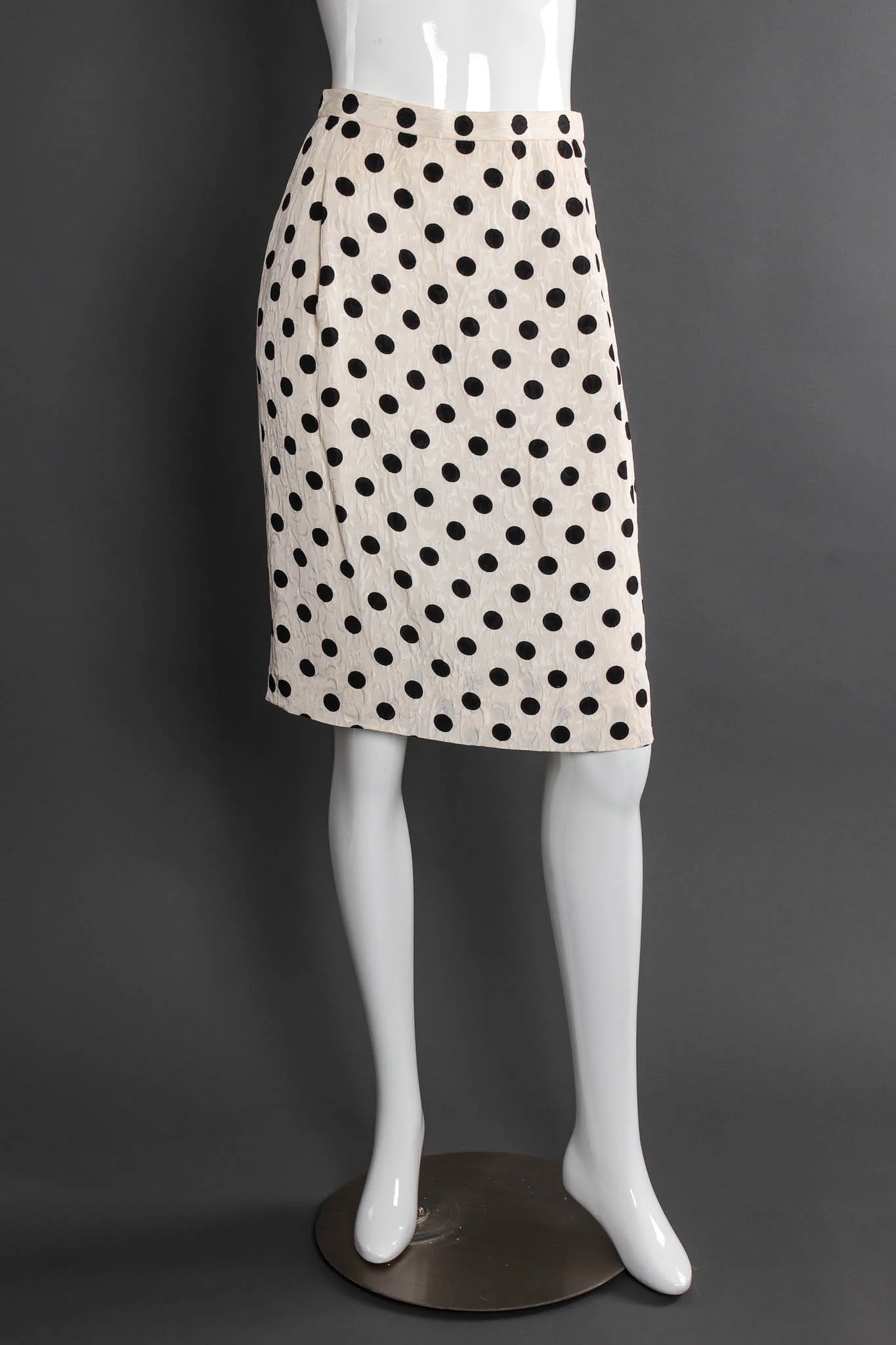 Silk Polka Dot Jacket & Skirt Set - Image 9