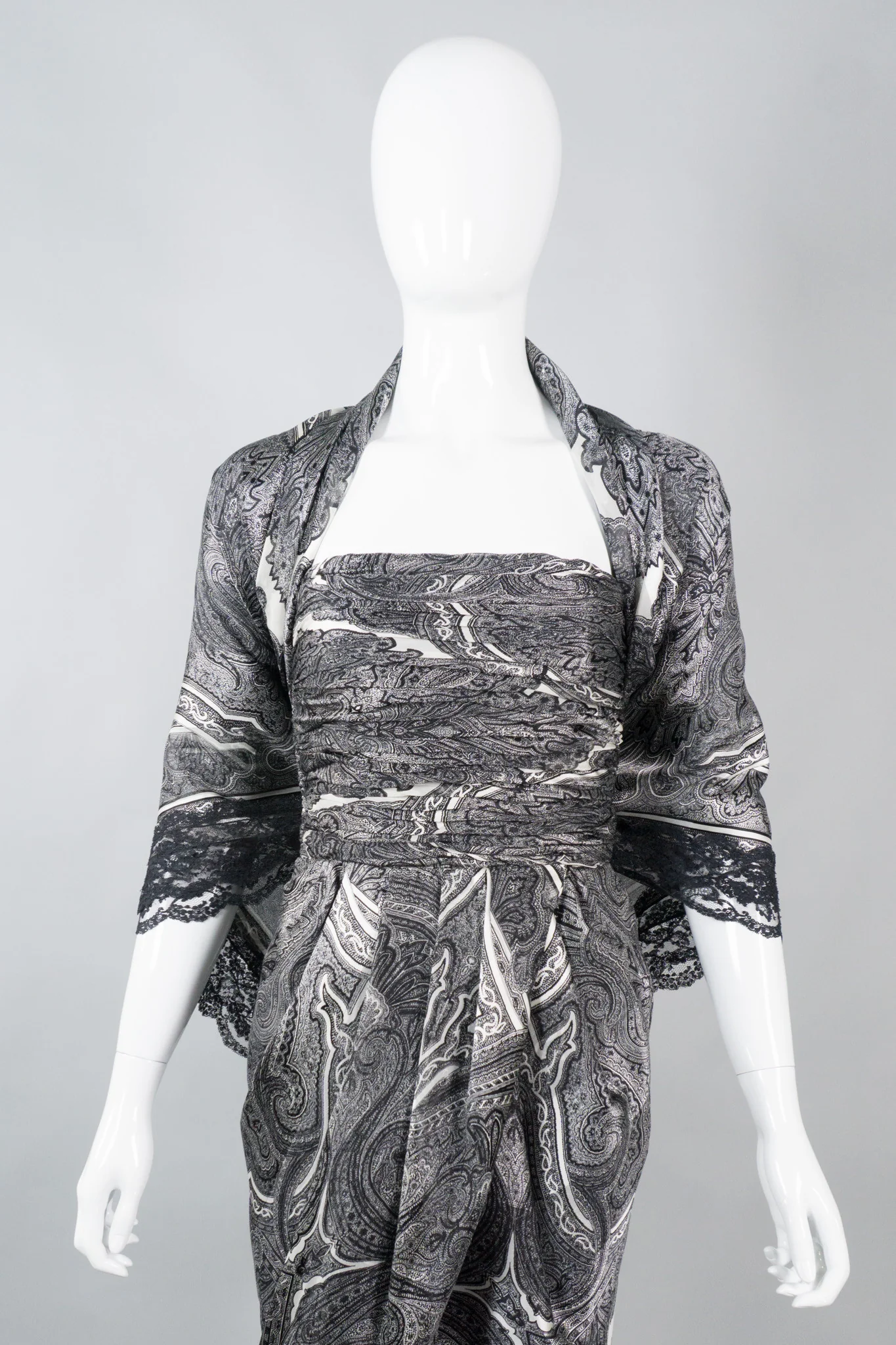 Silk Print Dress & Wrap - Image 9