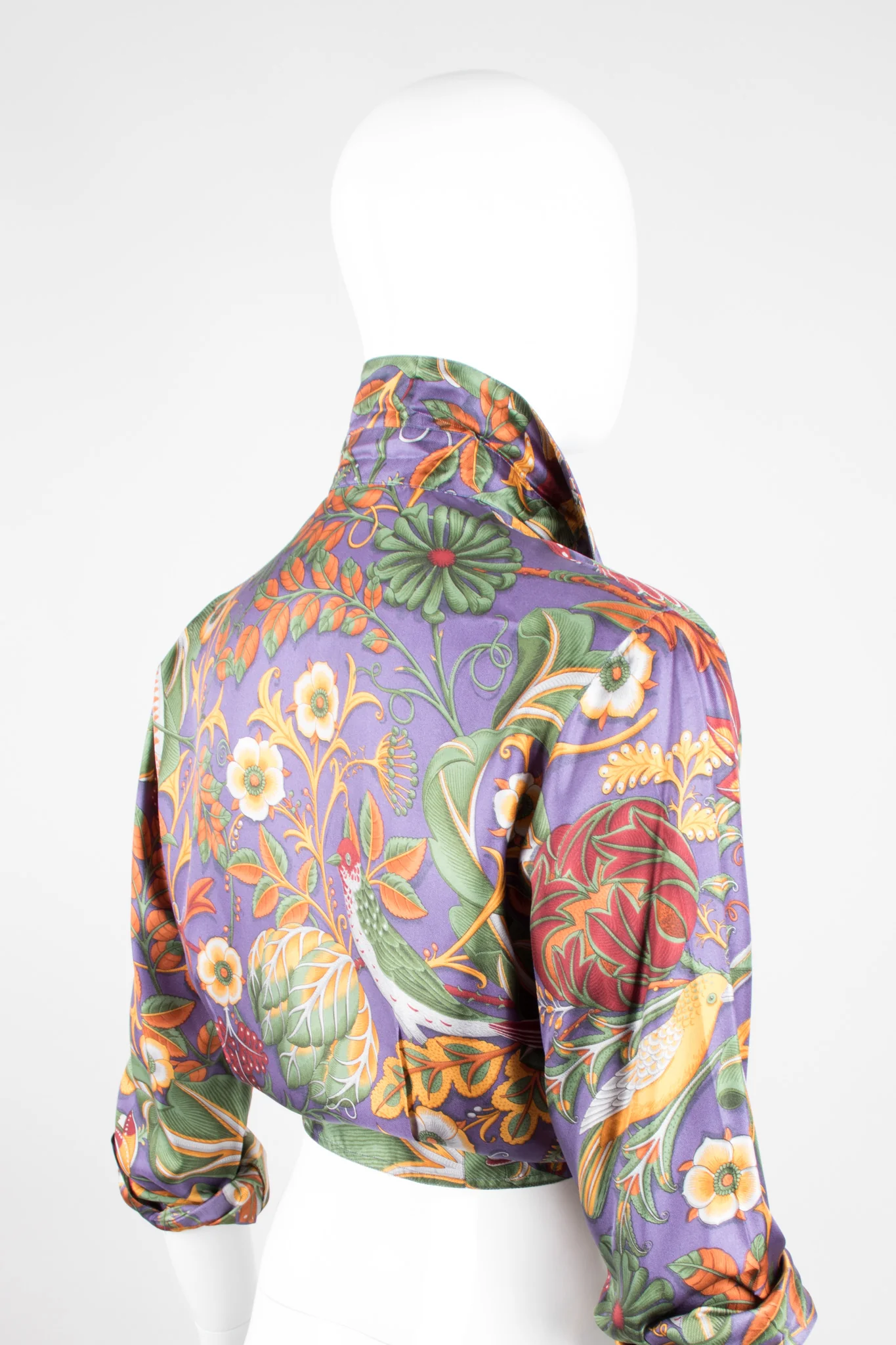 Silk Print Tie Blouse - Image 2