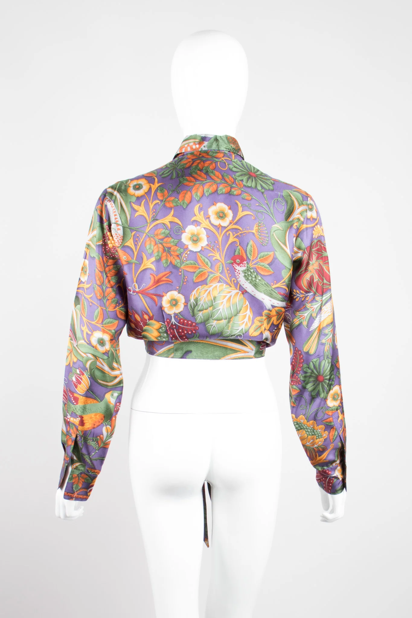 Silk Print Tie Blouse - Image 5