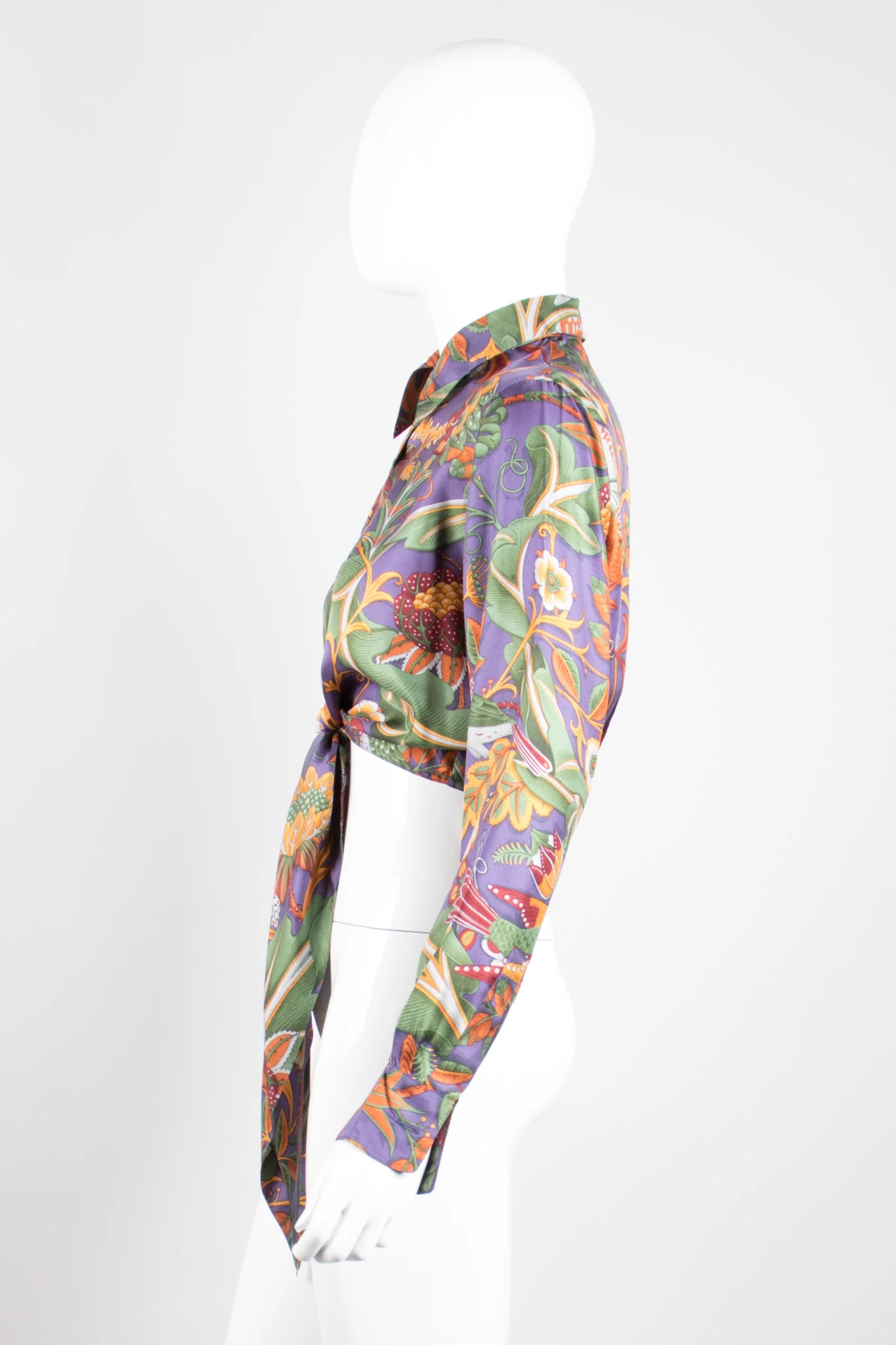 Silk Print Tie Blouse - Image 8