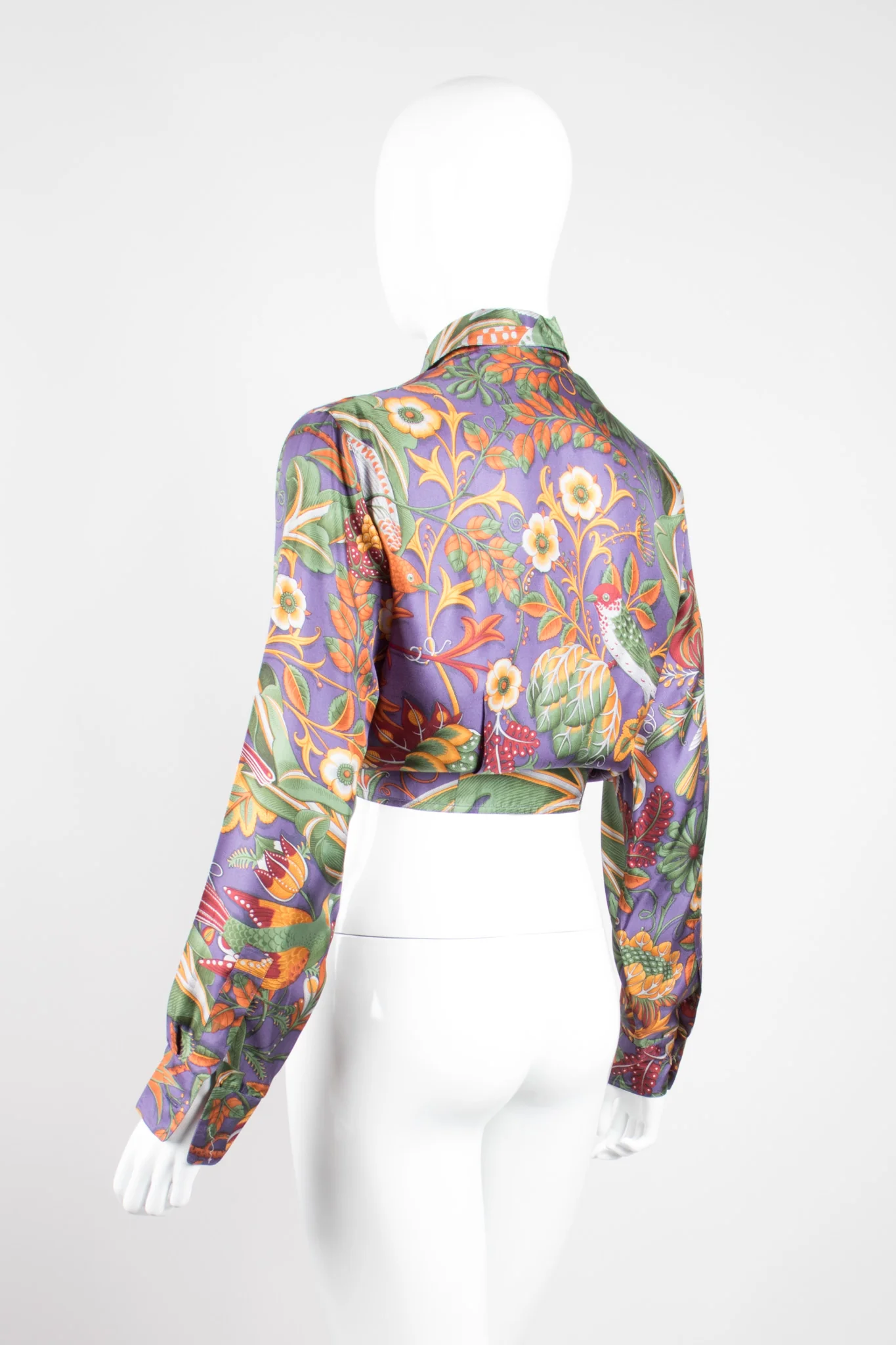 Silk Print Tie Blouse - Image 9
