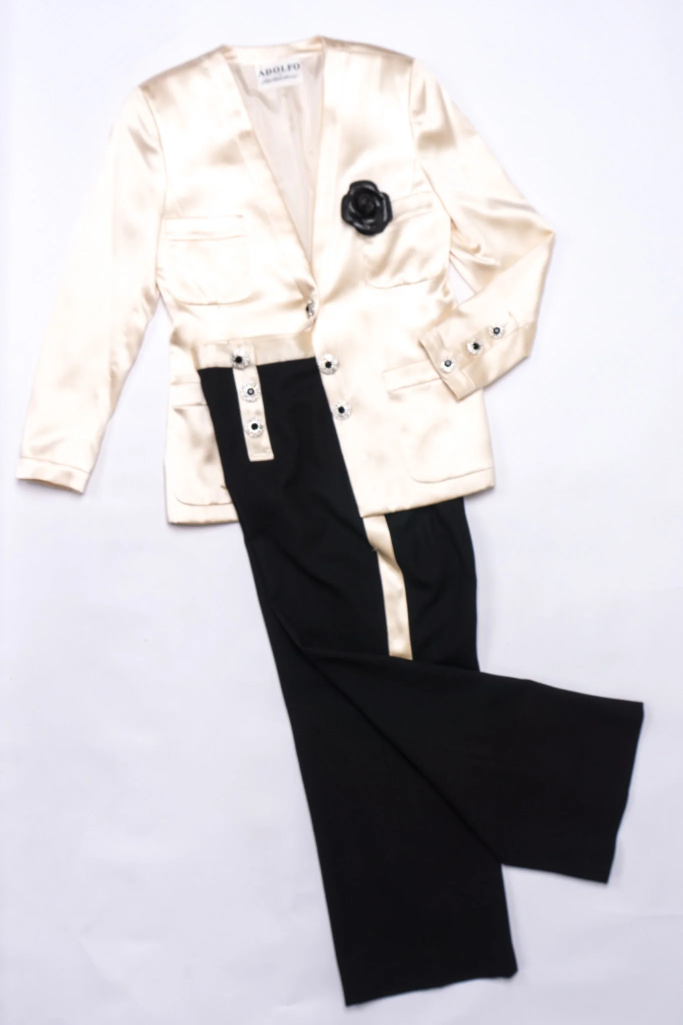 Silk Satin Camellia Jacket - Image 12