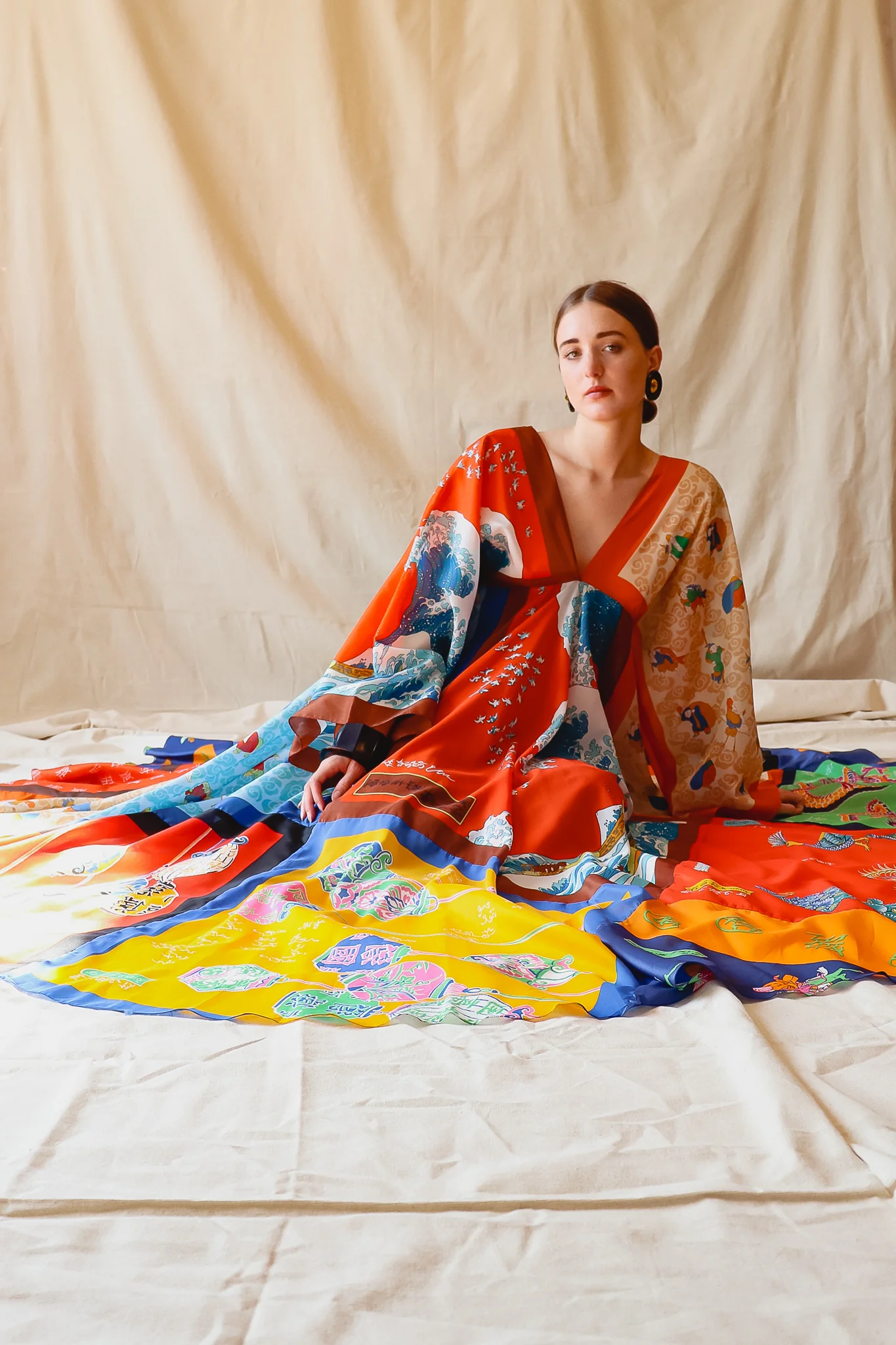 Patchwork Scarf Dress - Image 3