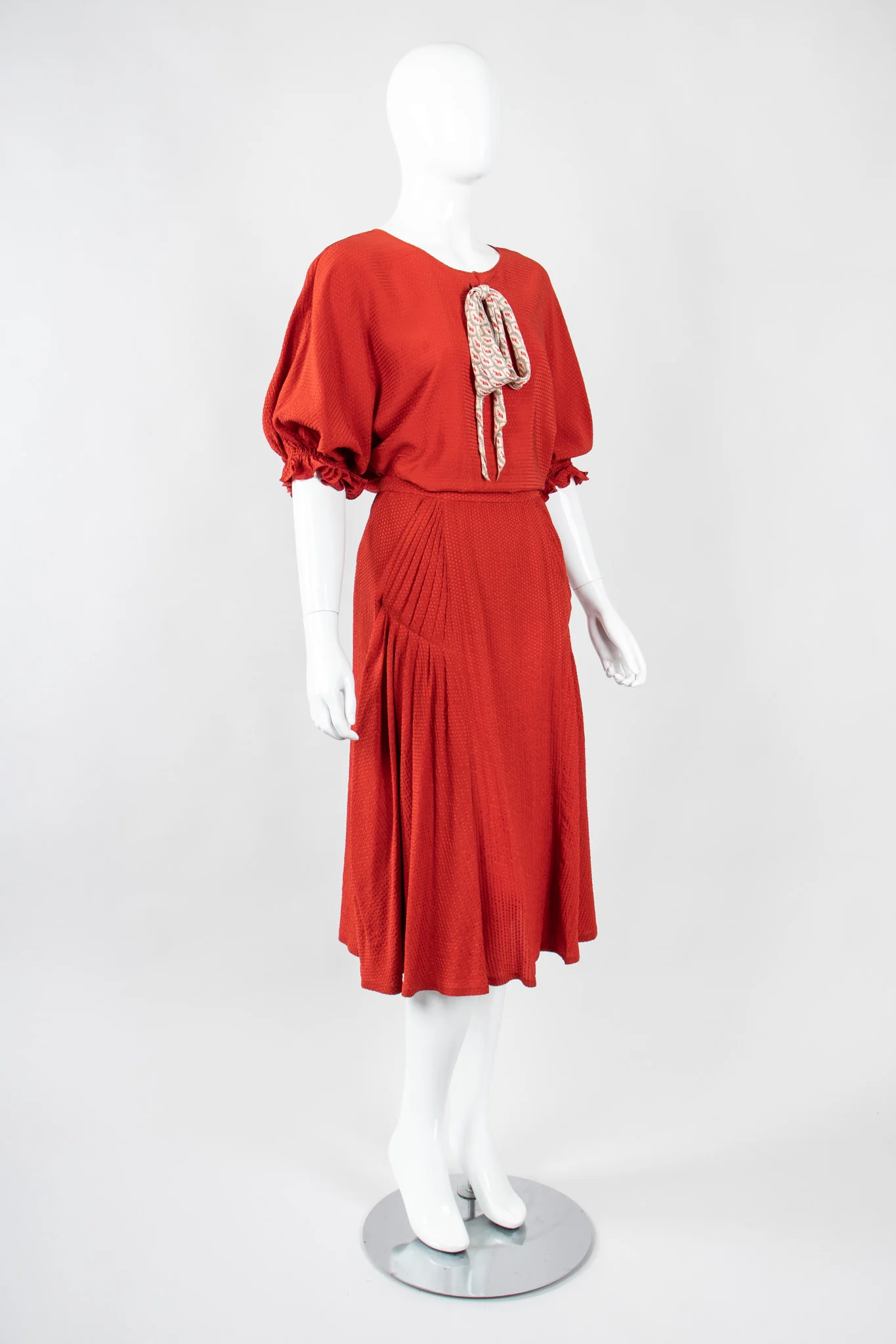Silk Seersucker Tie Top & Skirt Set - Image 2
