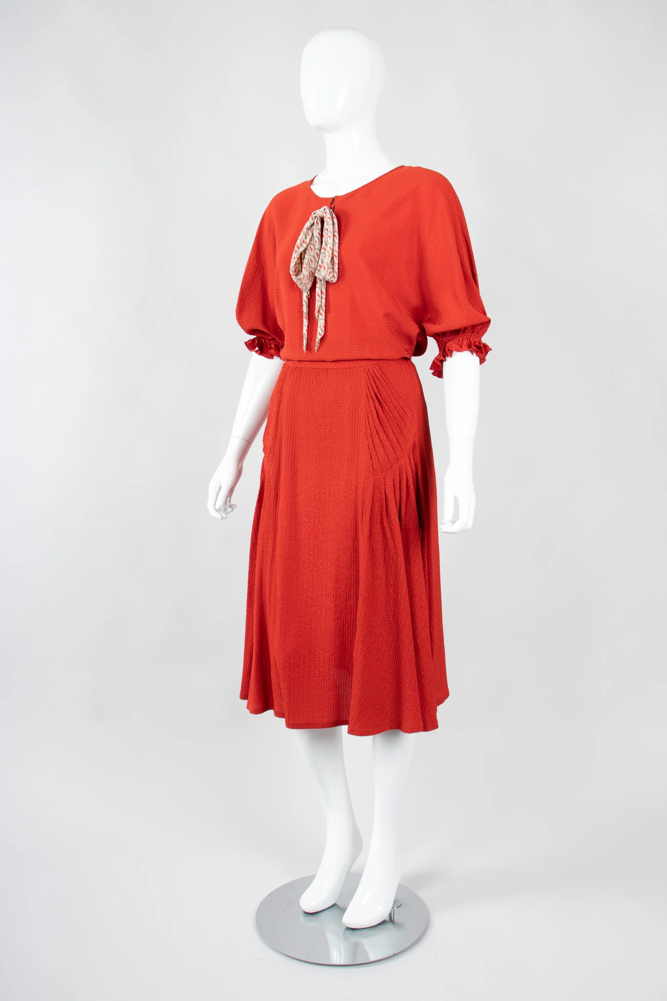 Silk Seersucker Tie Top & Skirt Set - Image 4