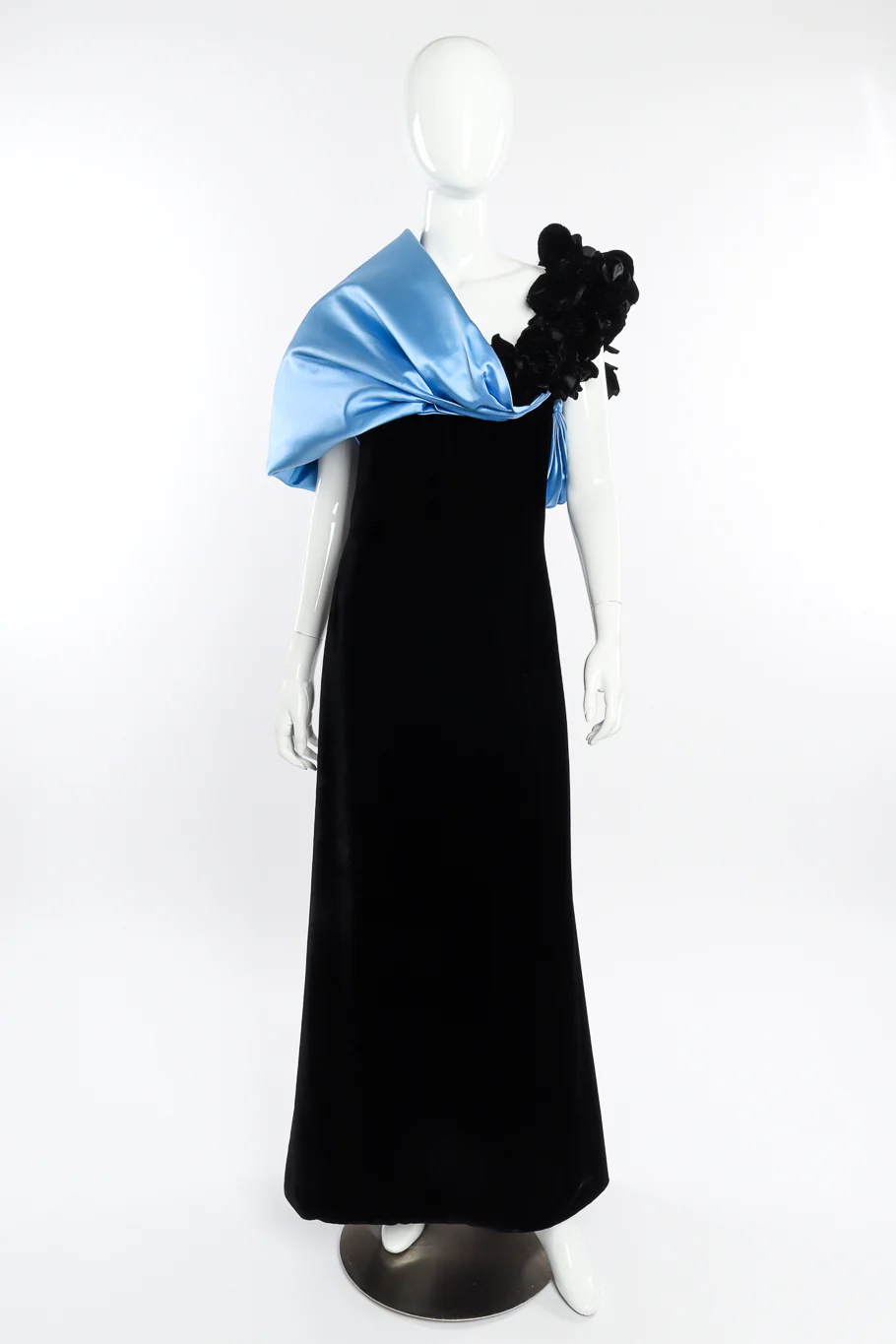 Silk Shoulder Wrap Gown