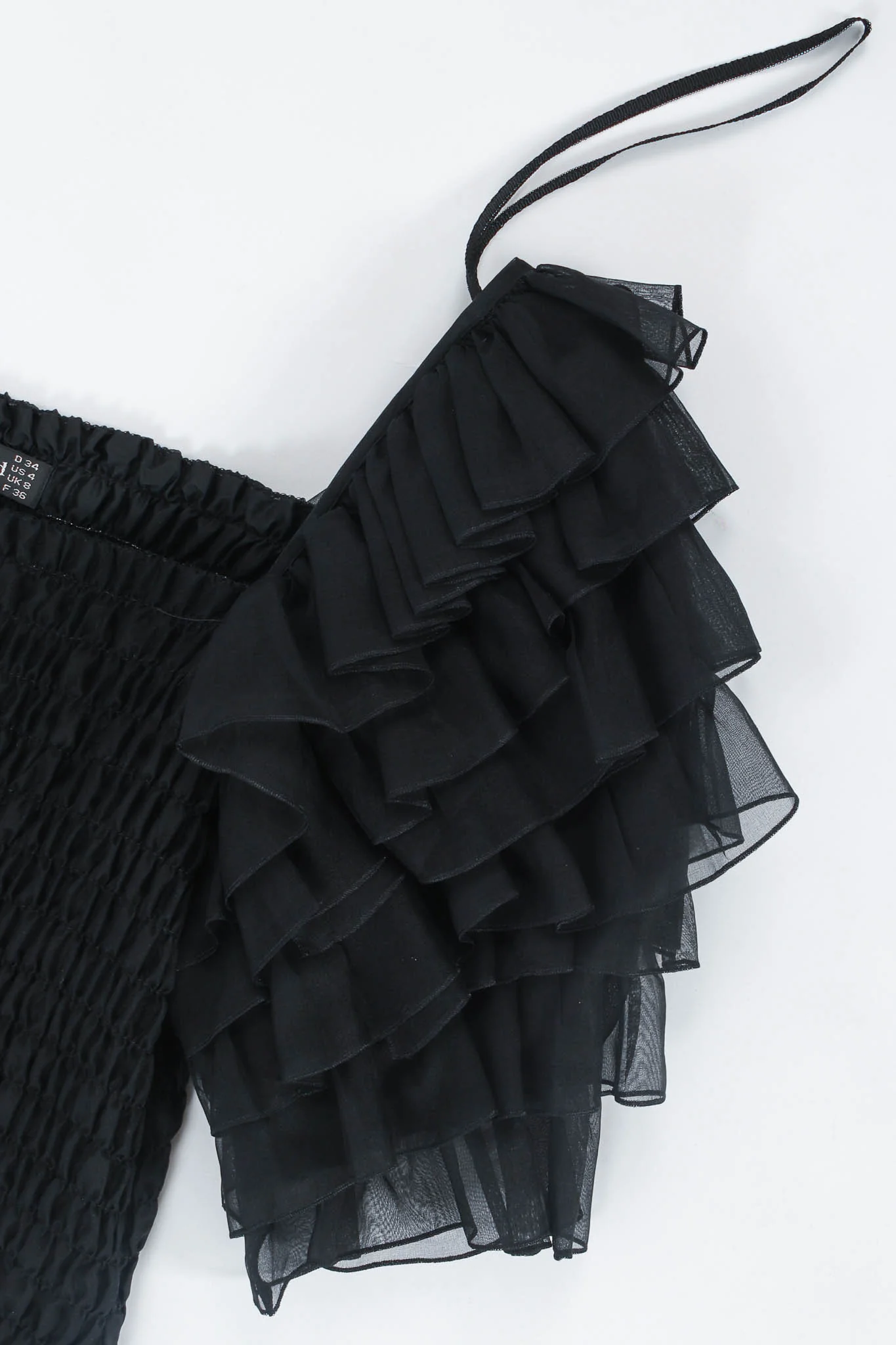 Silk Smocked Ruffle Top - Image 5