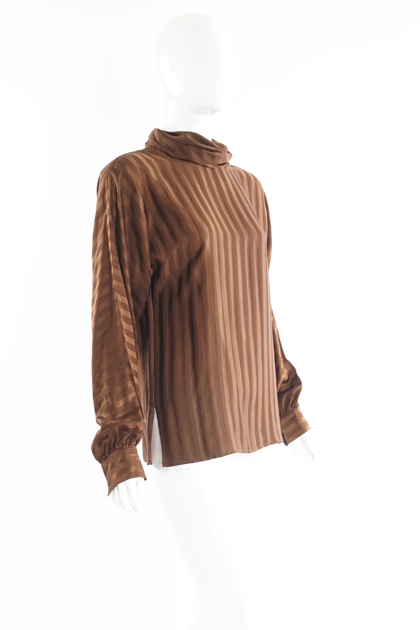 Silk Stripe Blouse - Image 5