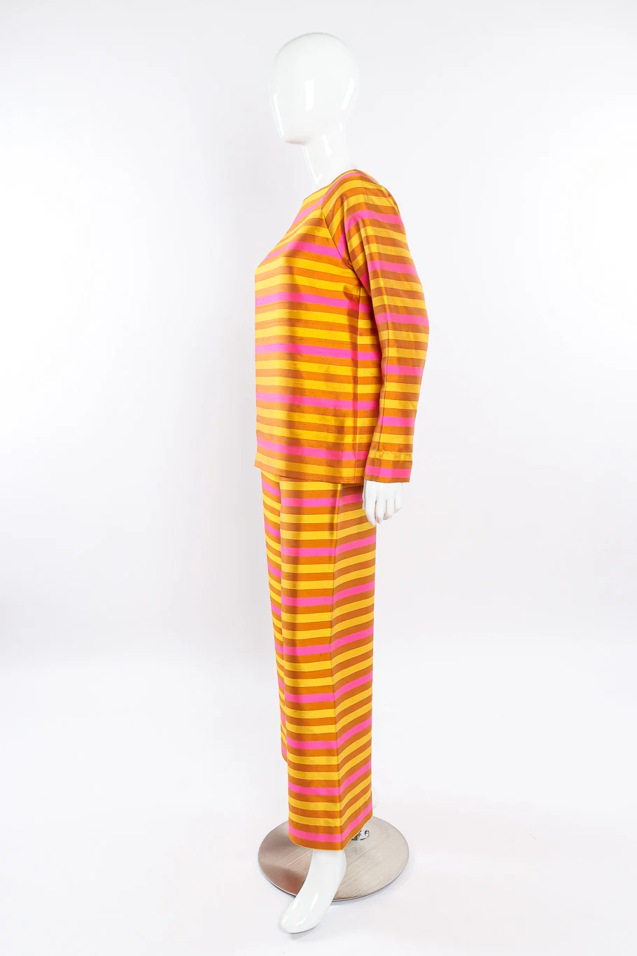 Silk Stripe Top & Pant Set - Image 2