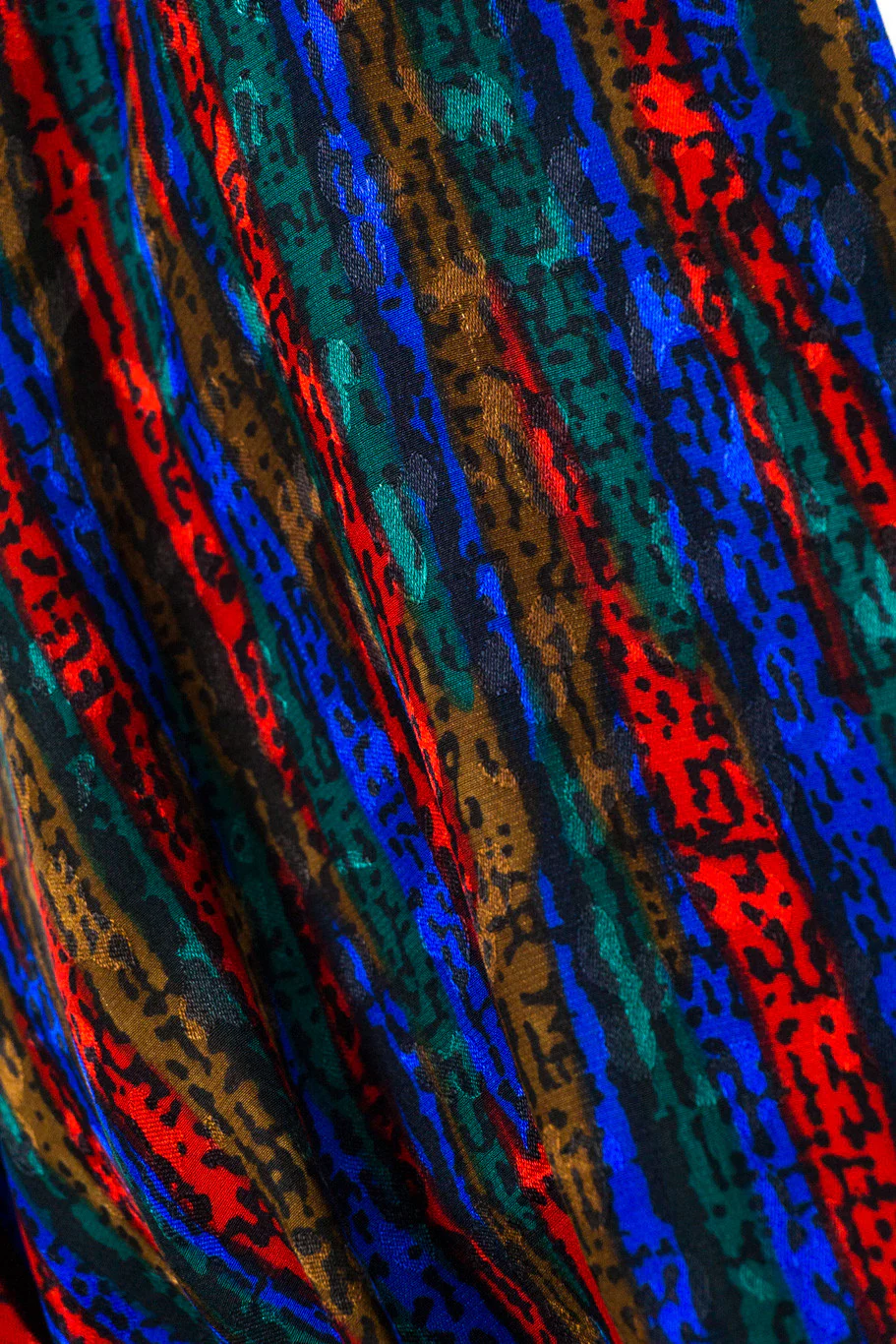 Silk Striped Wrap Top - Image 10