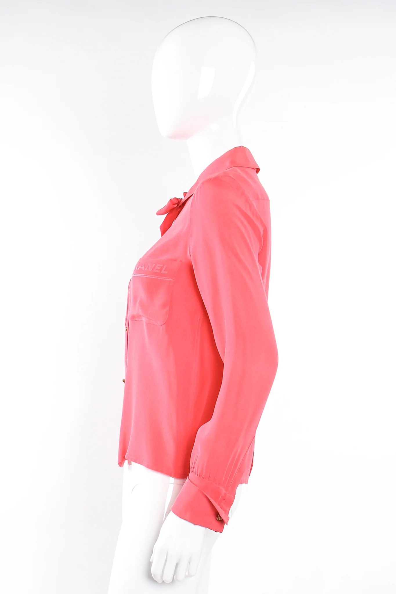 Silk Tie Neck Shirt - Image 7