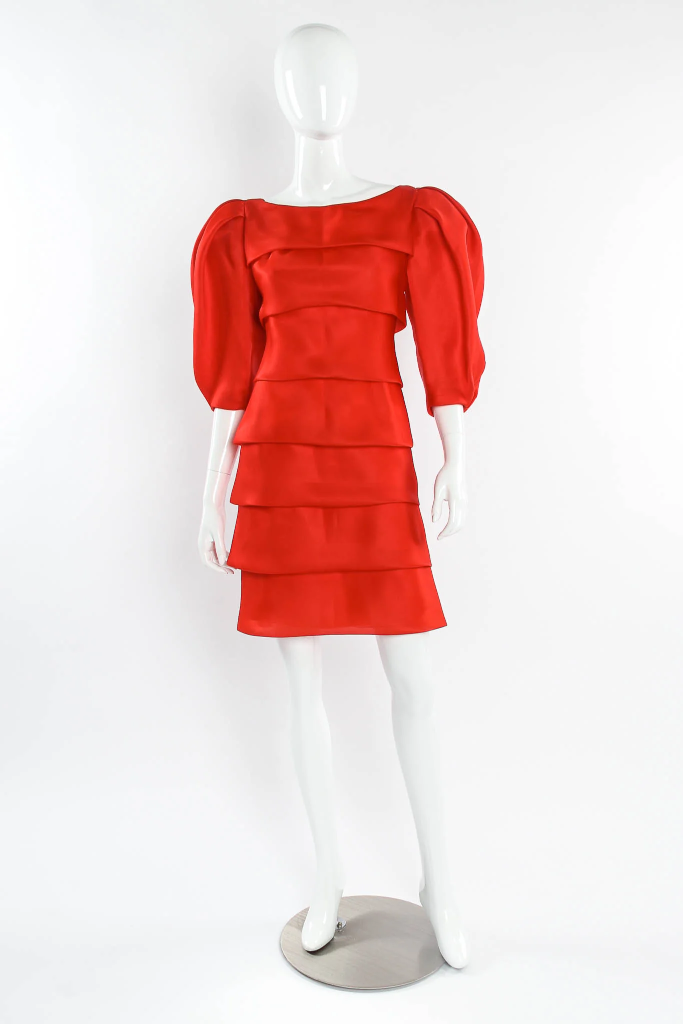 Silk Tiered Cocktail Dress