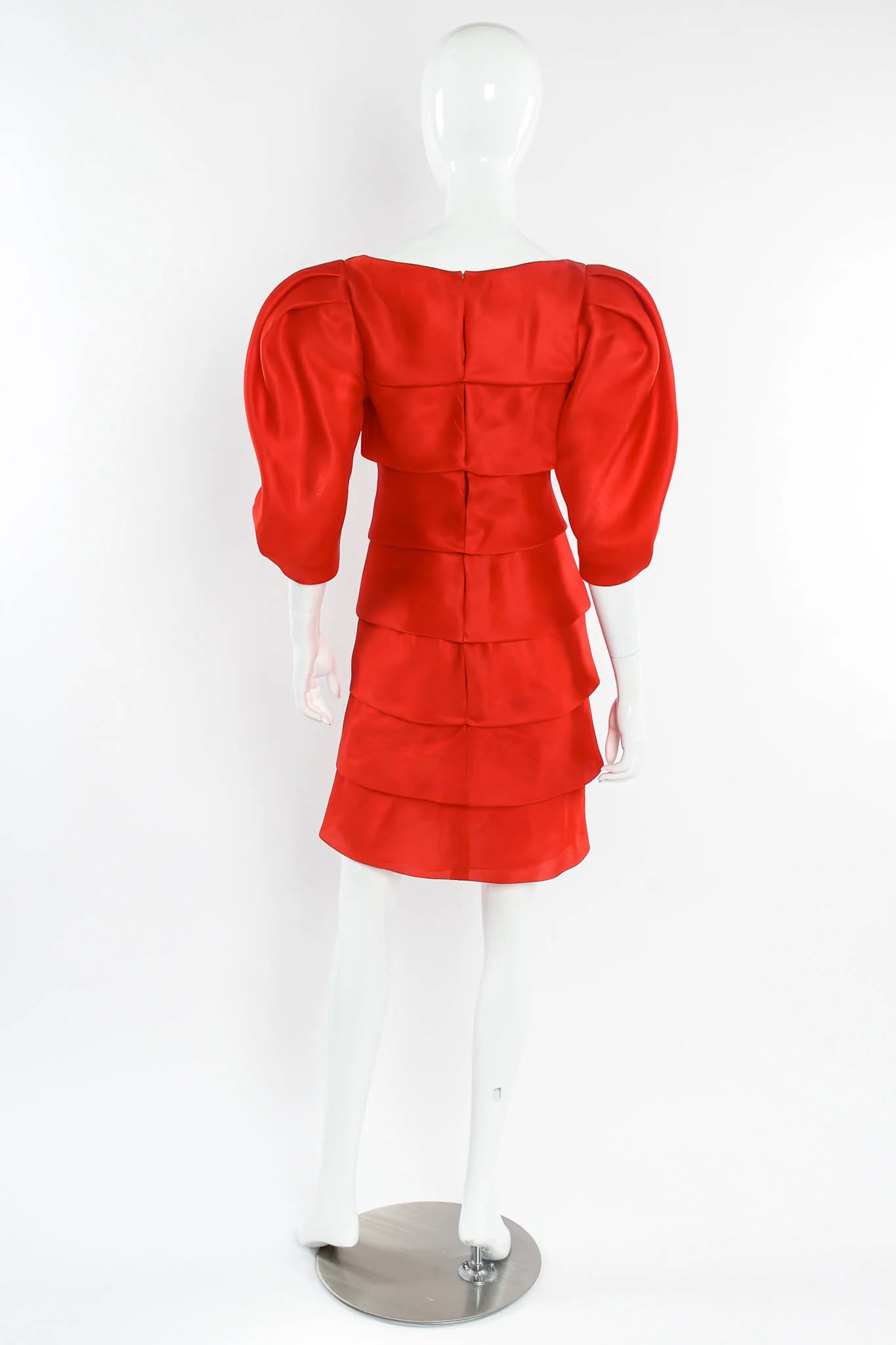 Silk Tiered Cocktail Dress - Image 3