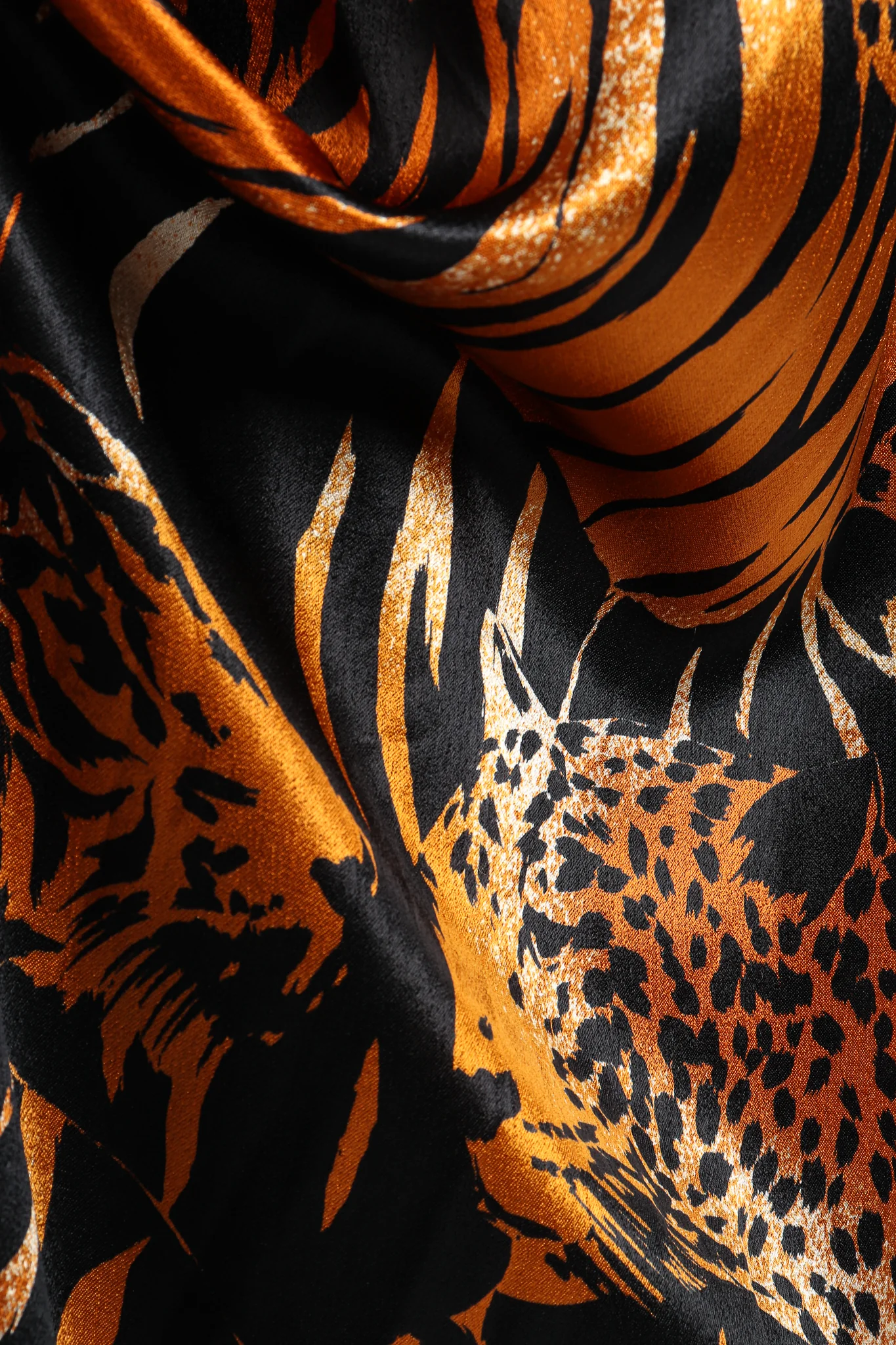 Silk Tiger Wrap Dress - Image 10