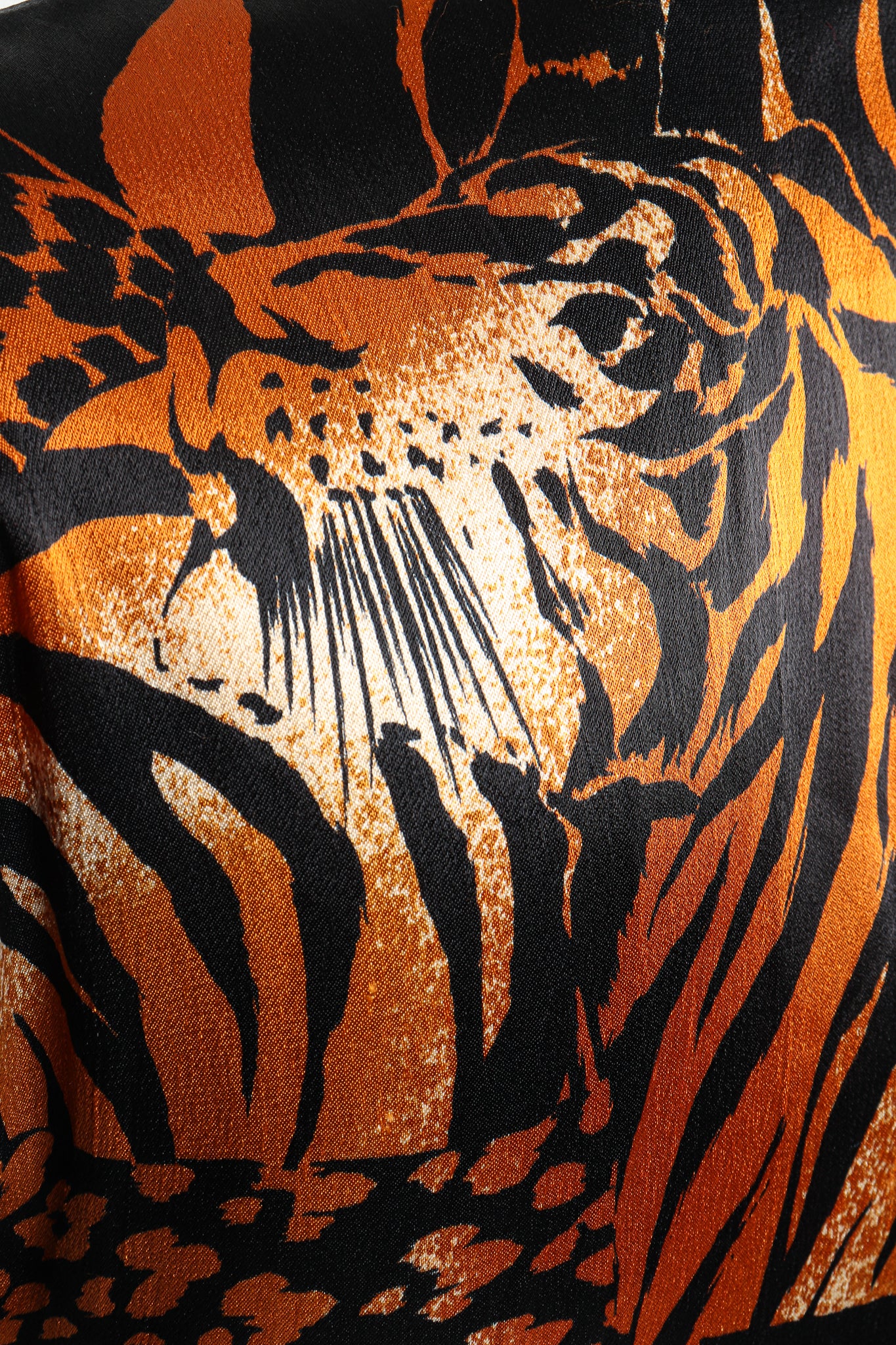 Silk Tiger Wrap Dress - Image 12