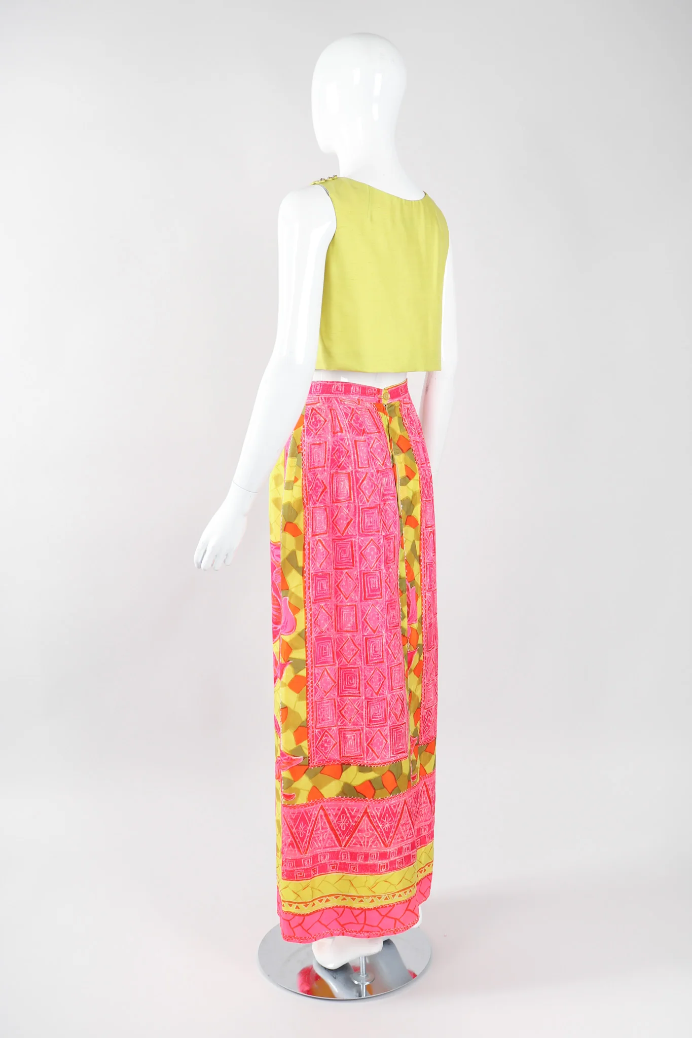 Silk Tiki Rose Top & Skirt Set - Image 4