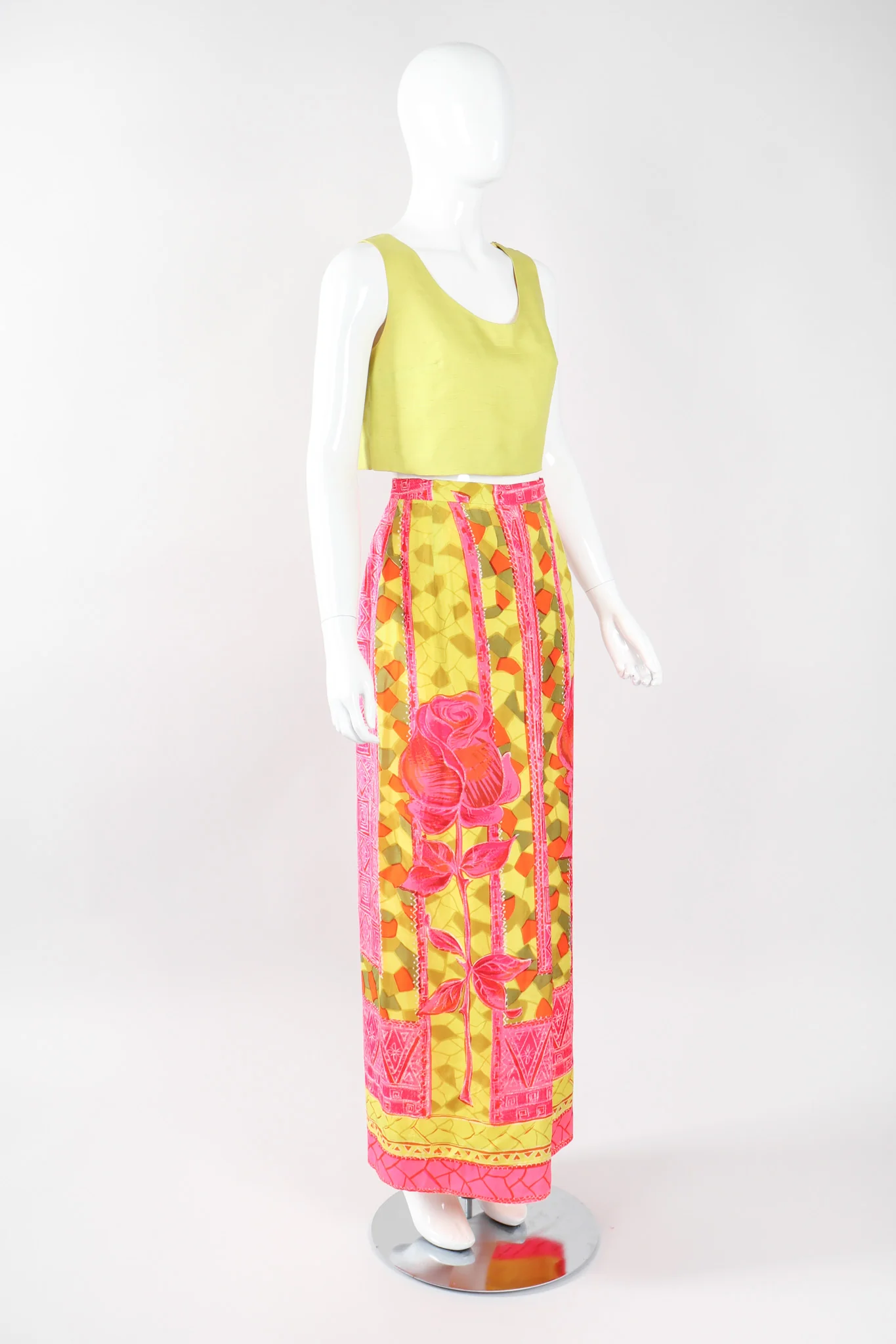 Silk Tiki Rose Top & Skirt Set - Image 6
