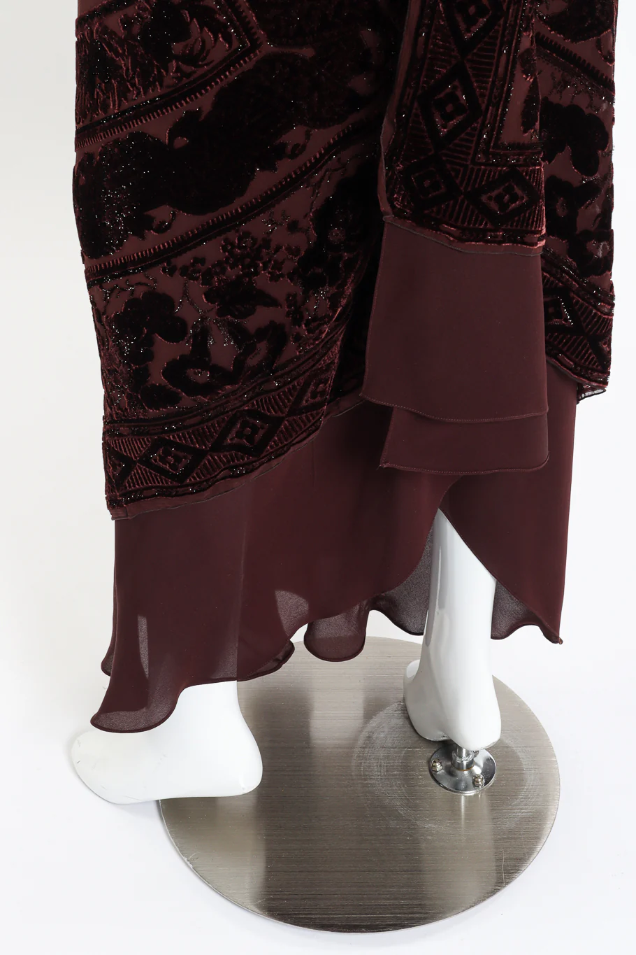 Silk Velvet Bias Halter Dress - Image 4