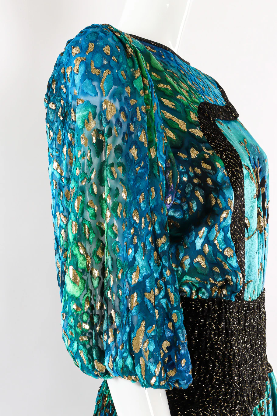 Silk Velvet Lamé Dress - Image 5