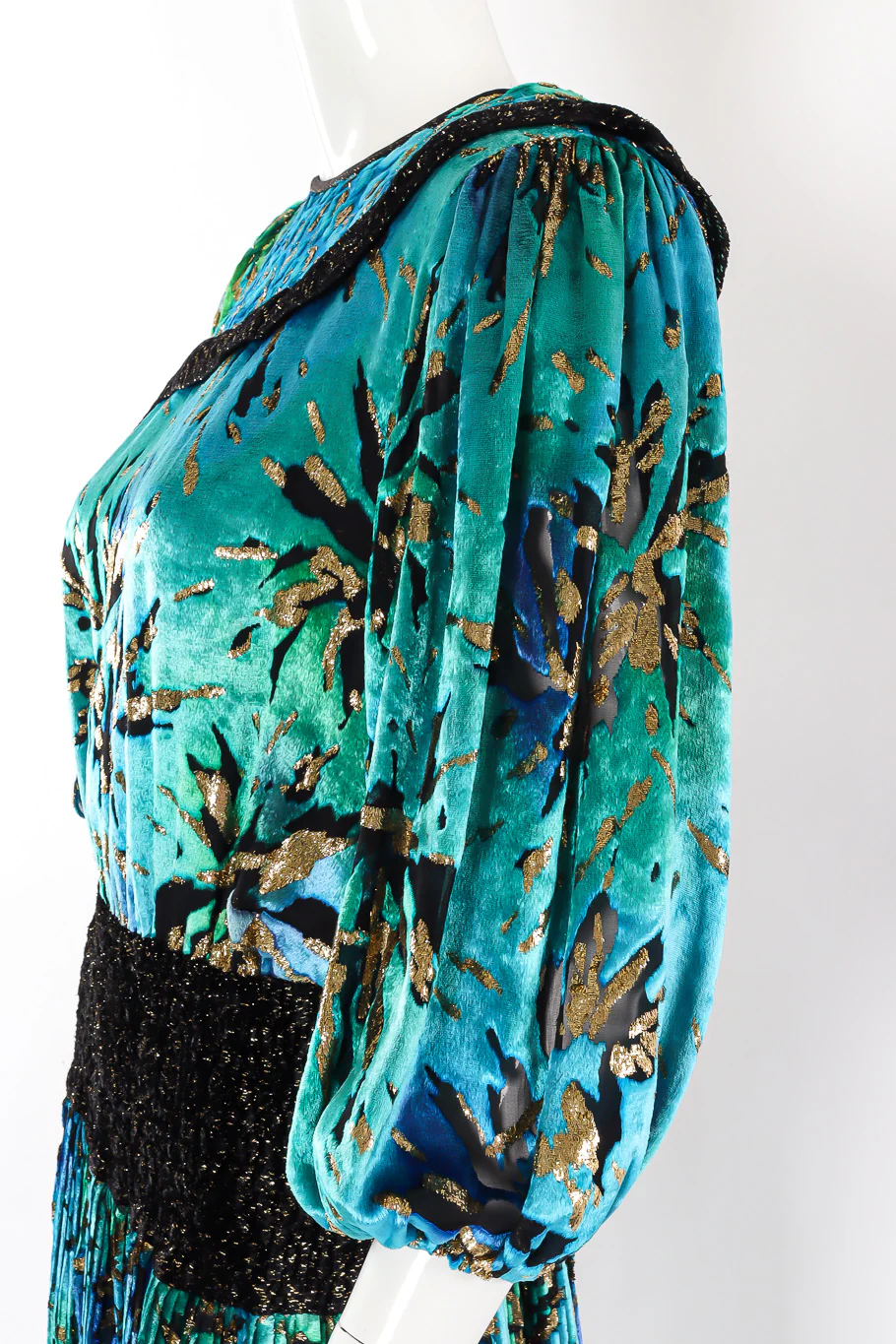 Silk Velvet Lamé Dress - Image 6
