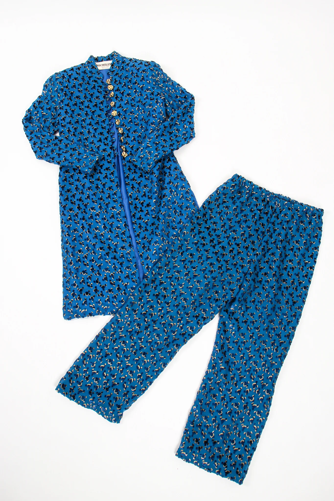Silk Velvet Lamé Leisure Suit - Image 22
